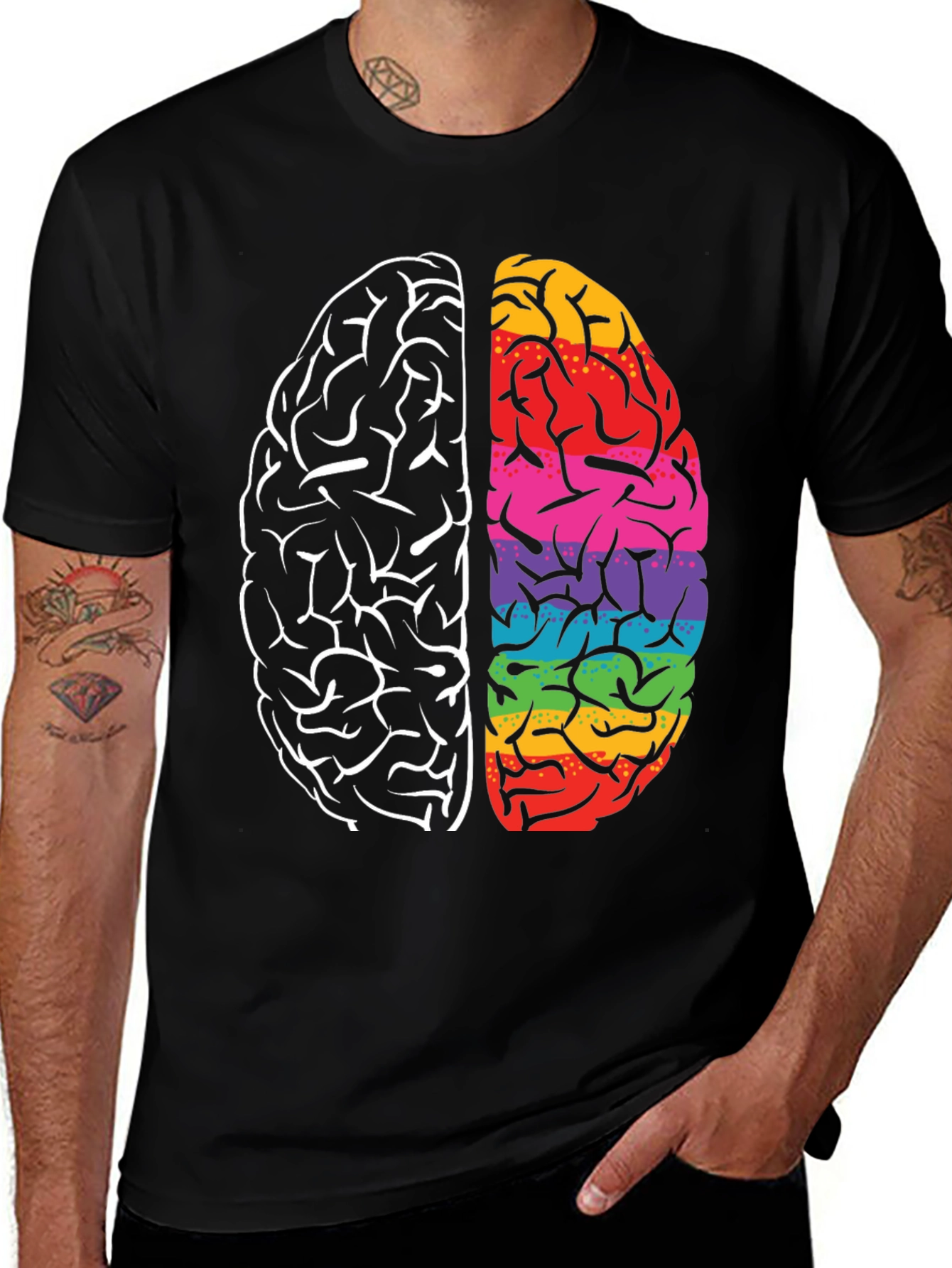 Variant 4 of Brain Power Tee - Black T-Shirt