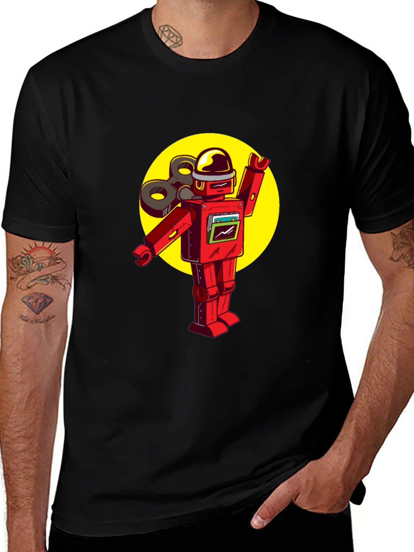 Variant 7 of Retro Robot T-Shirt - Classic Toy Design