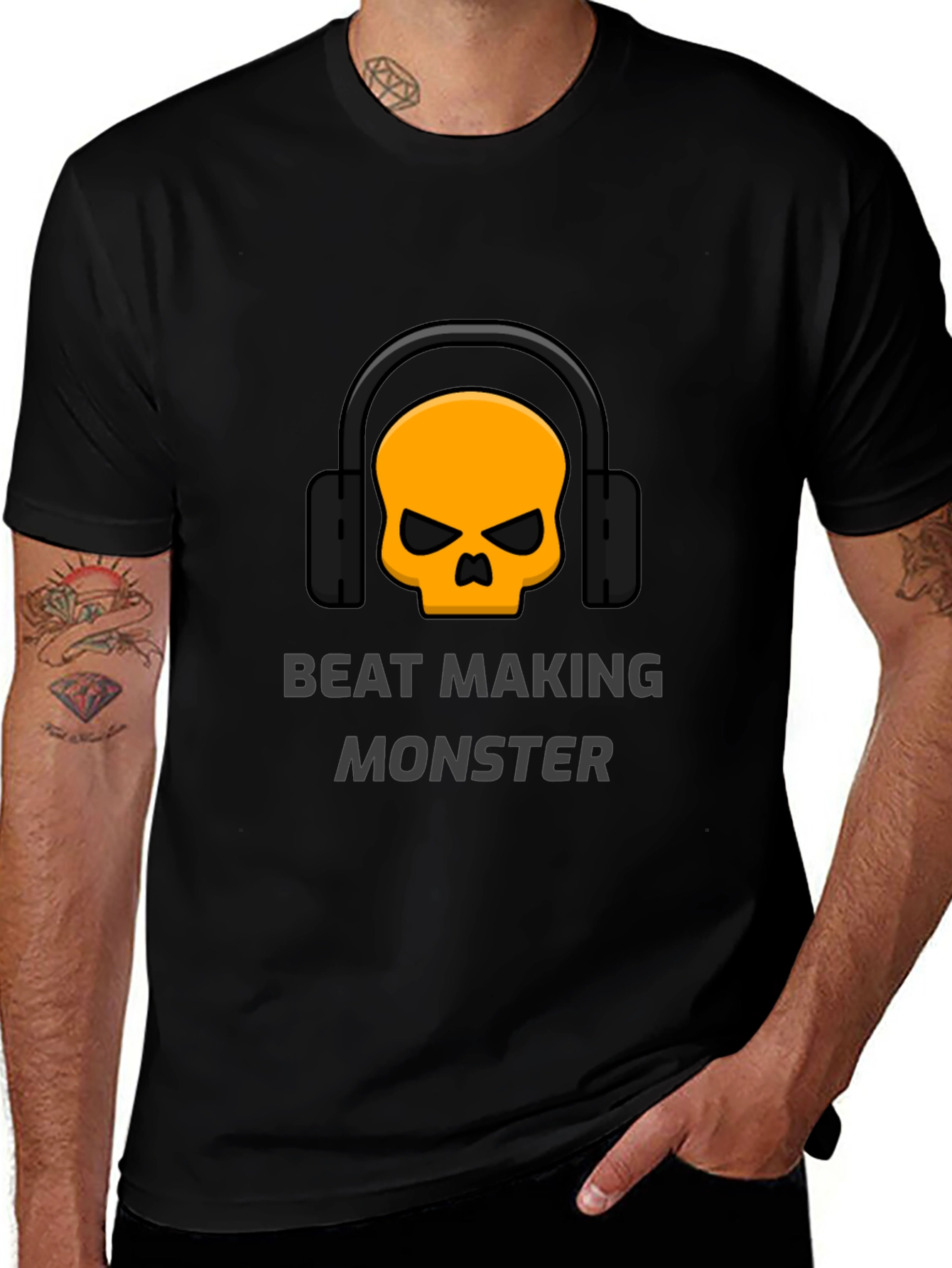 Variant 8 of Beat Making Monster Graphic T-Shirt - Music Producer Tee