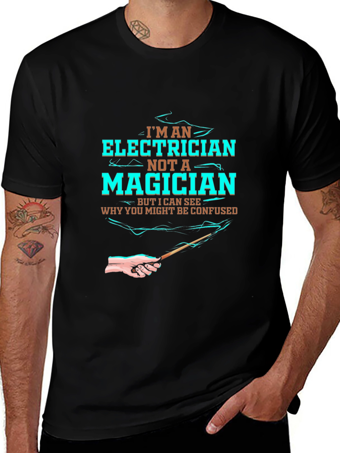Variant 17 of Electrician T-Shirt - Funny Novelty Tee