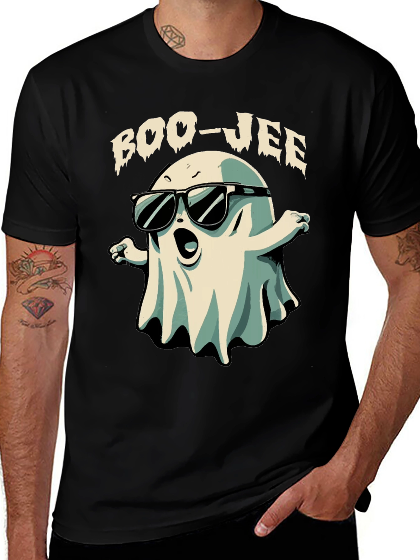Variant 8 of Boo-jee Ghost T-Shirt - Spooky Style!