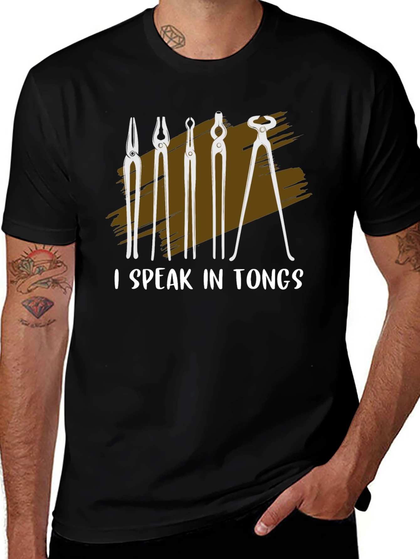 Variant 12 of I Speak In Tongs Blacksmith T-Shirt
