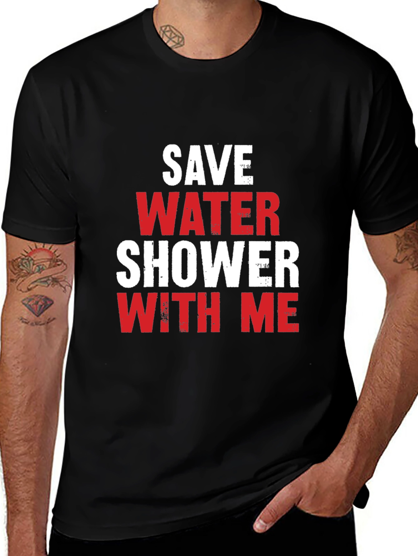 Variant 21 of Save Water Shower With Me Graphic Tee