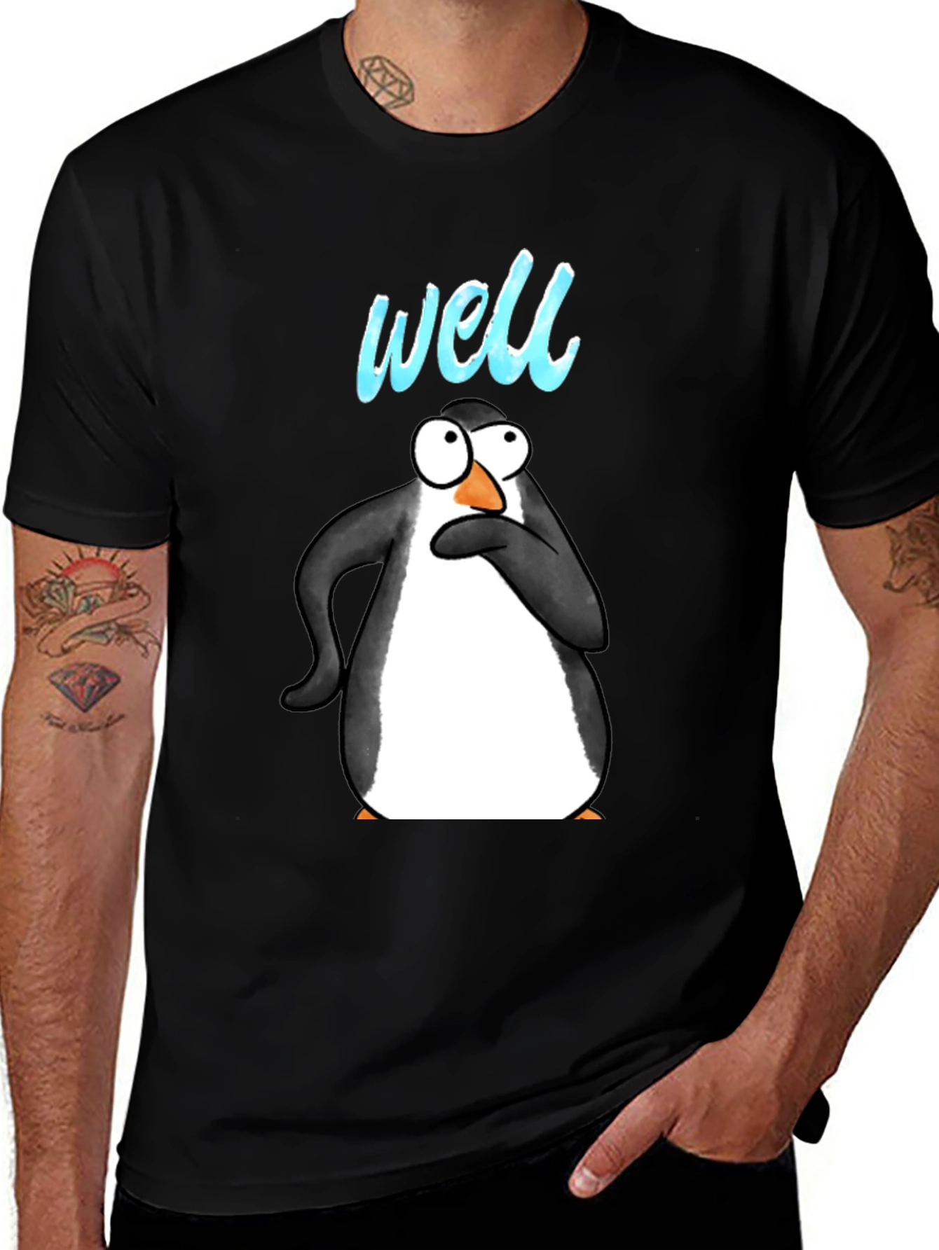 Variant 2 of Penguin Well T-Shirt - Quirky & Comfy!