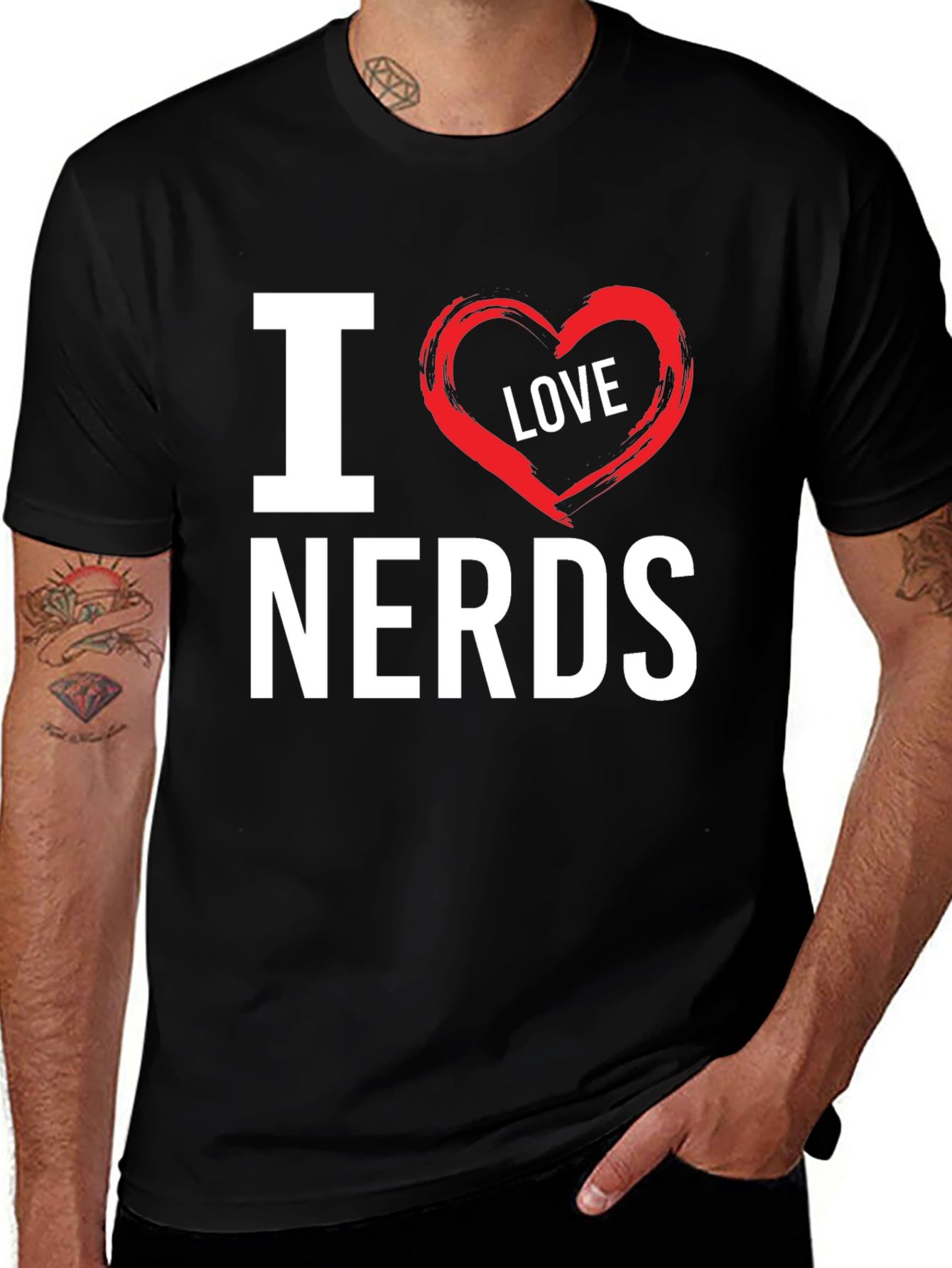 Variant 12 of I Love Nerds T-Shirt - Geek Chic Tee