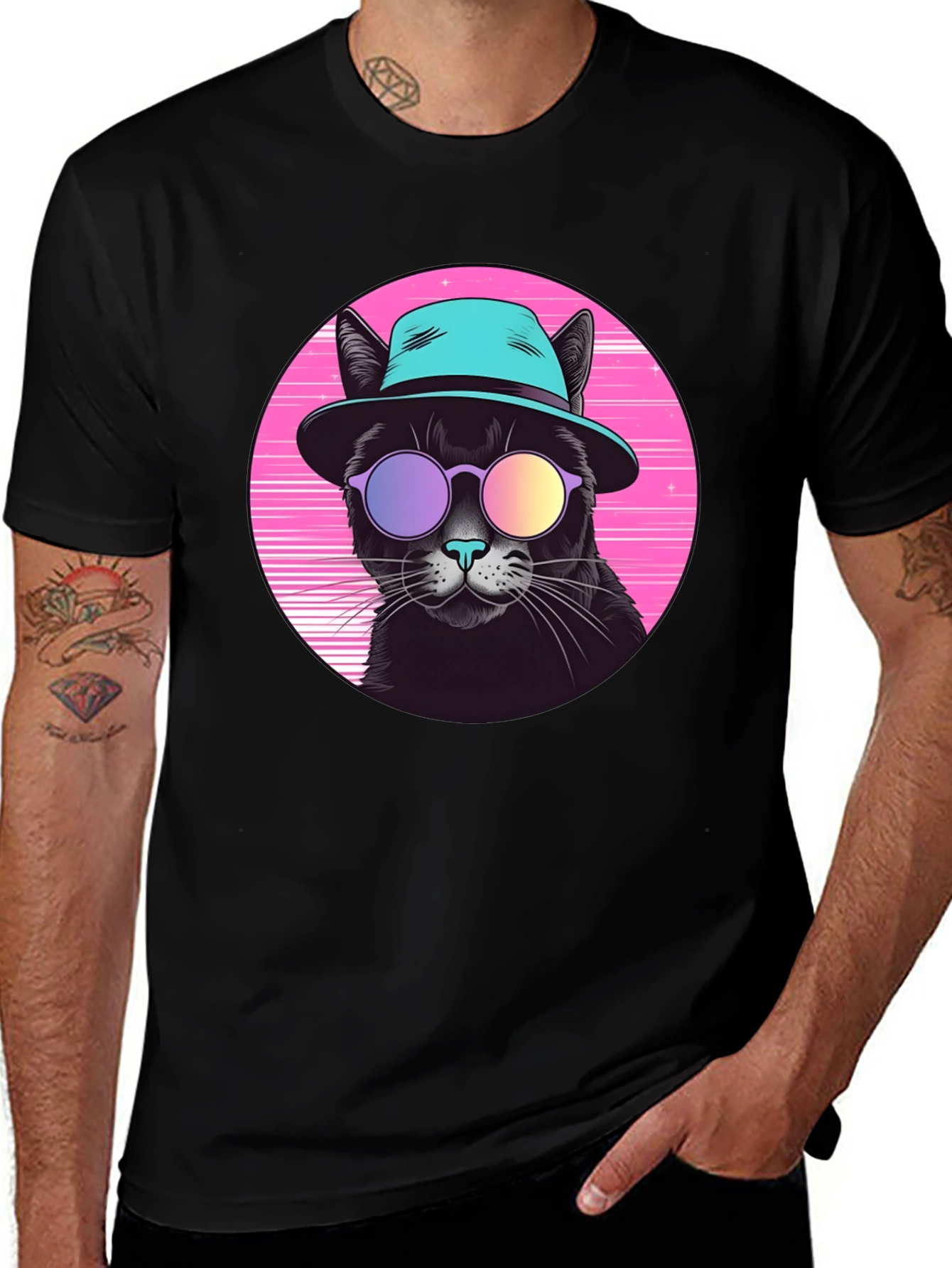 Variant 10 of Cool Cat Retro T-Shirt
