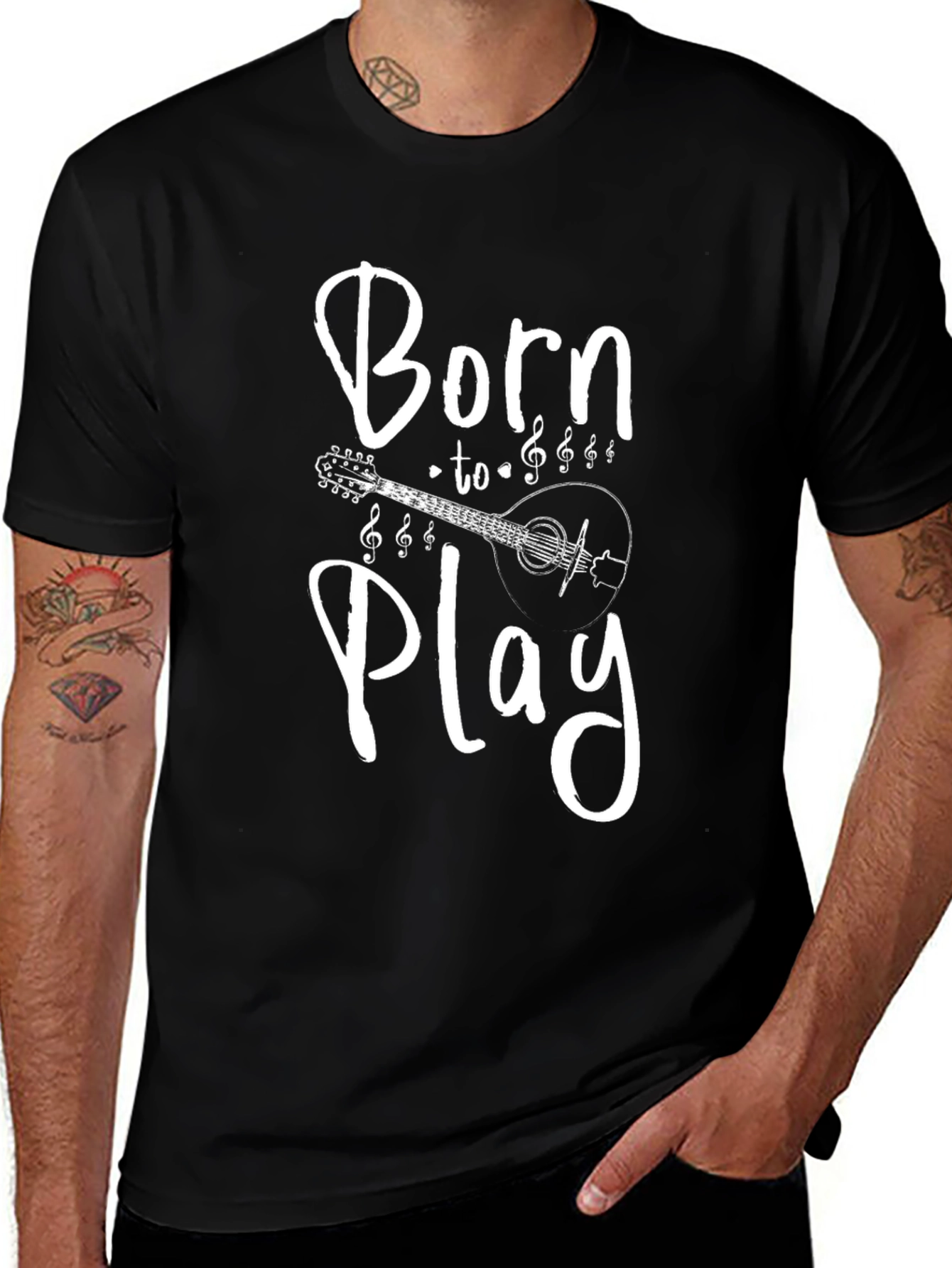 Variant 20 of Born to Play Mandolin Graphic T-Shirt