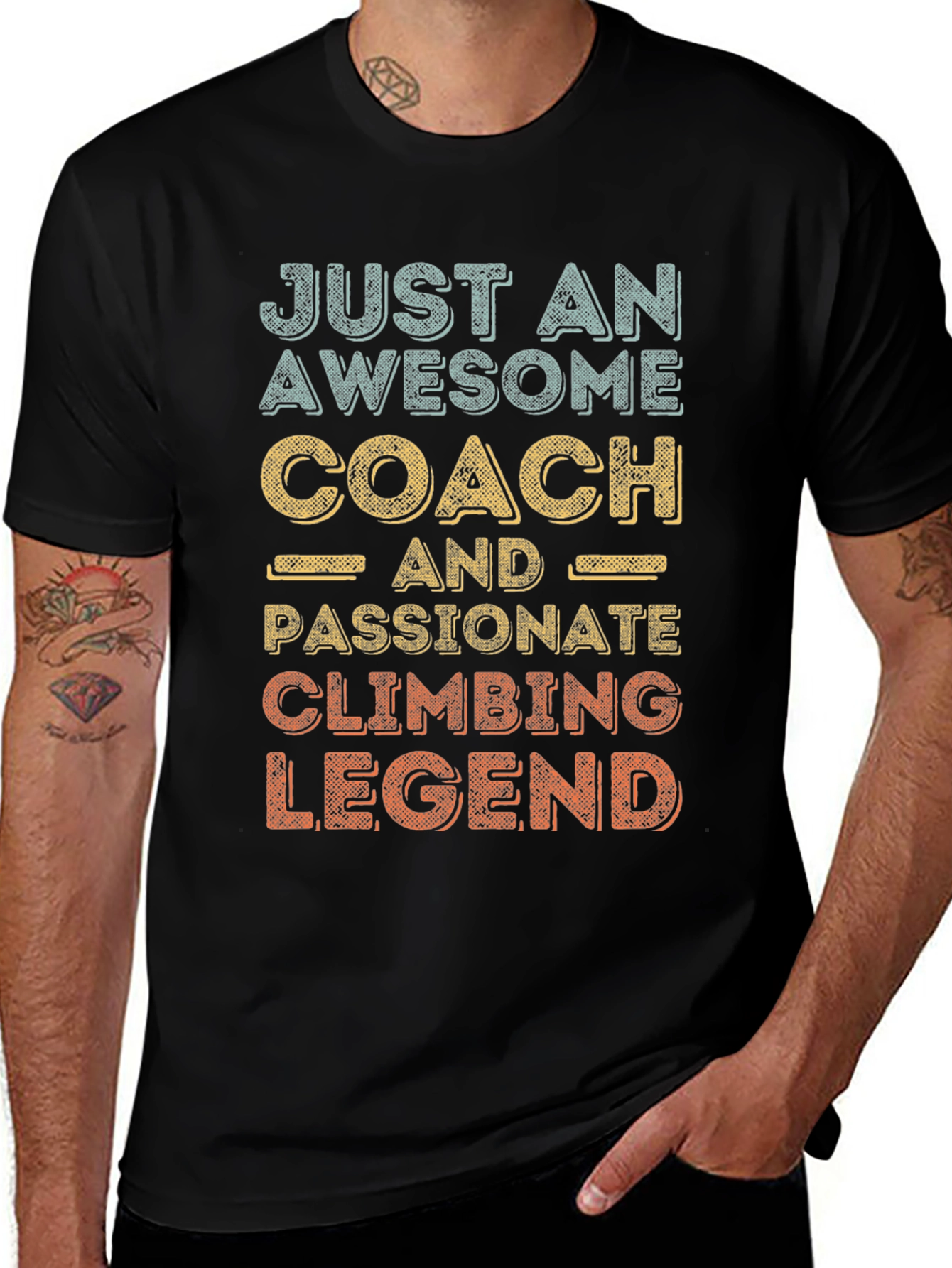 Variant 9 of Awesome Coach Climbing Legend Graphic Tee