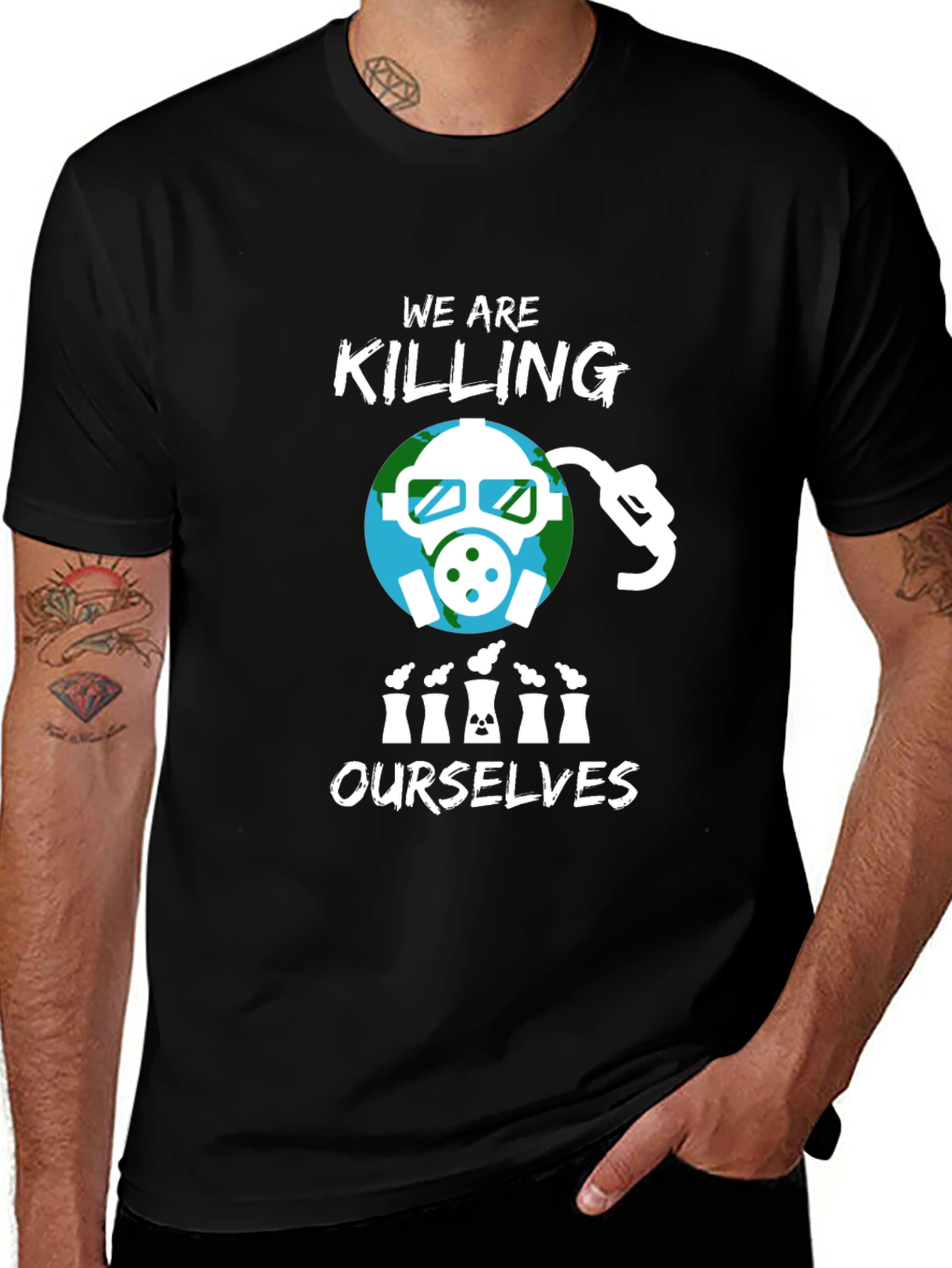 Variant 11 of Eco-Awareness T-Shirt - We Are Killing Ourselves