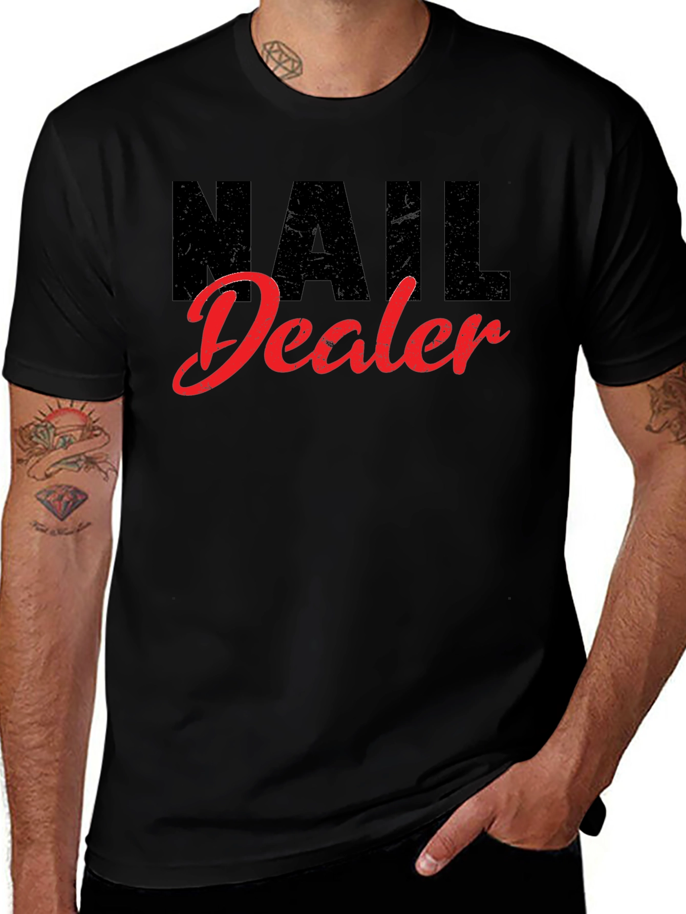 Nail Dealer Graphic T-Shirt - Black Cotton Blend Tee