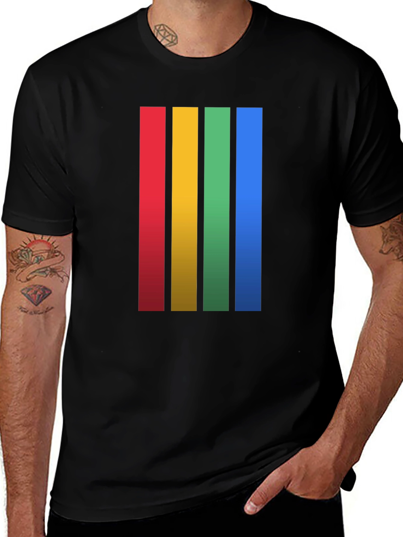 Variant 3 of Colorful Stripes Graphic T-Shirt