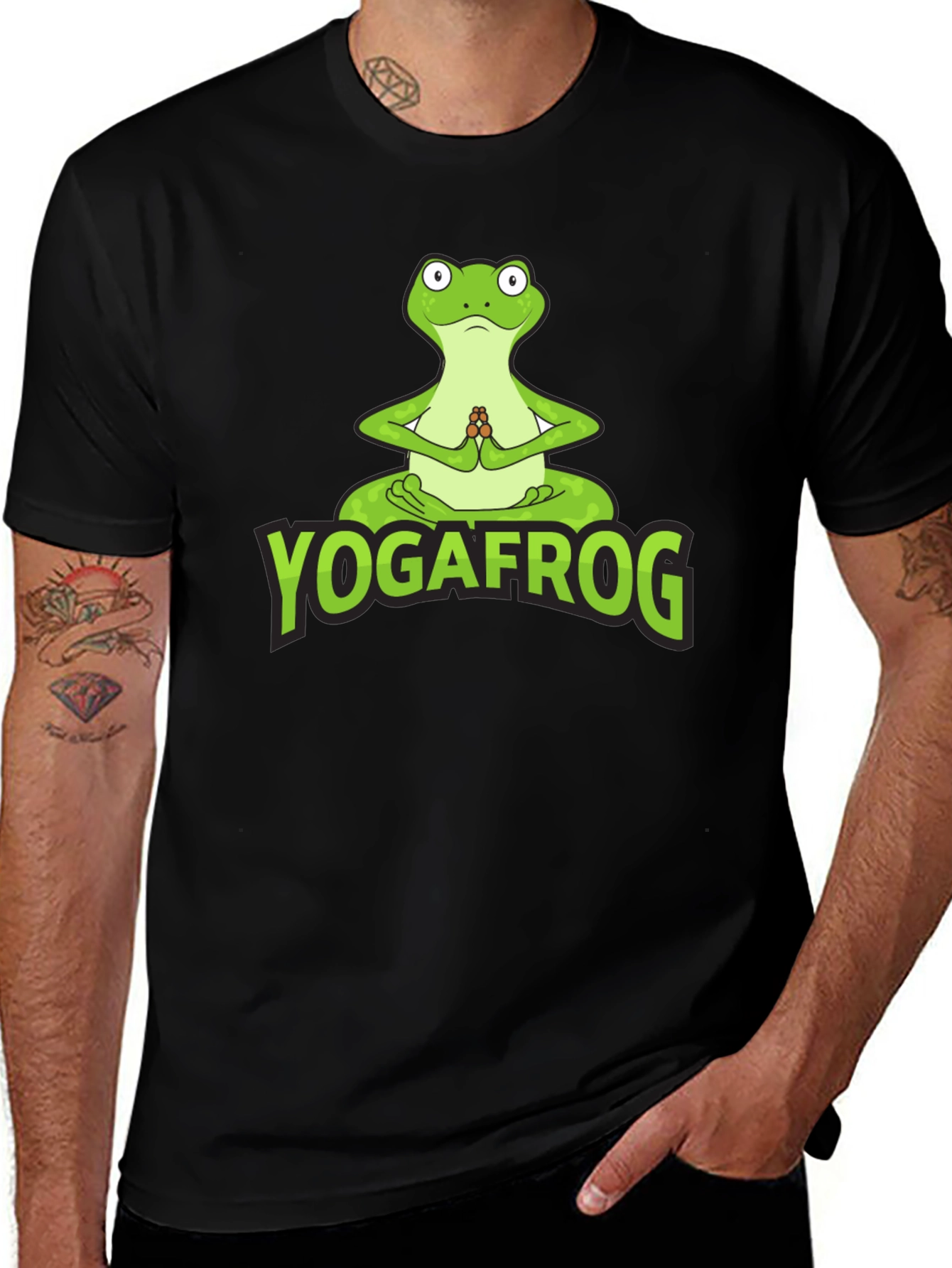 Variant 13 of Yoga Frog Graphic T-Shirt - Zen Style