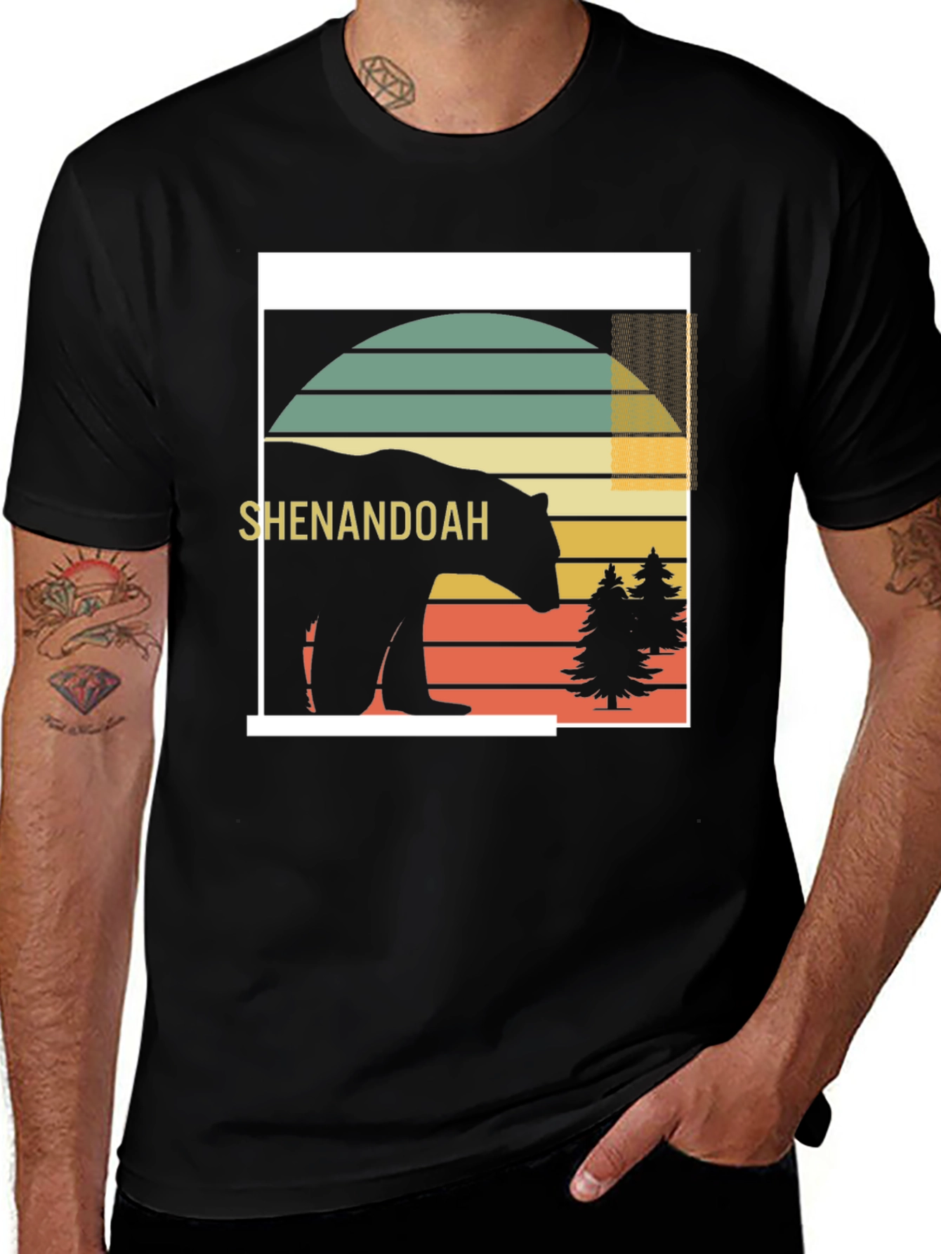 Variant 14 of Shenandoah Bear Retro T-Shirt