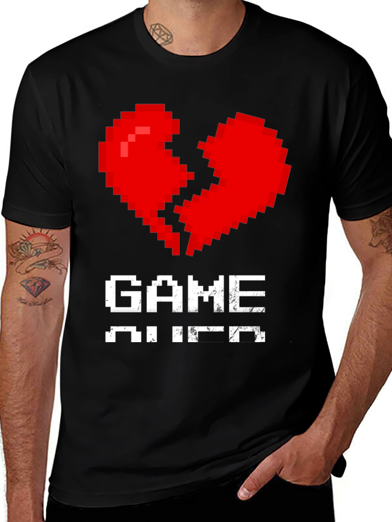 Variant 22 of Pixel Heart Game Over T-Shirt