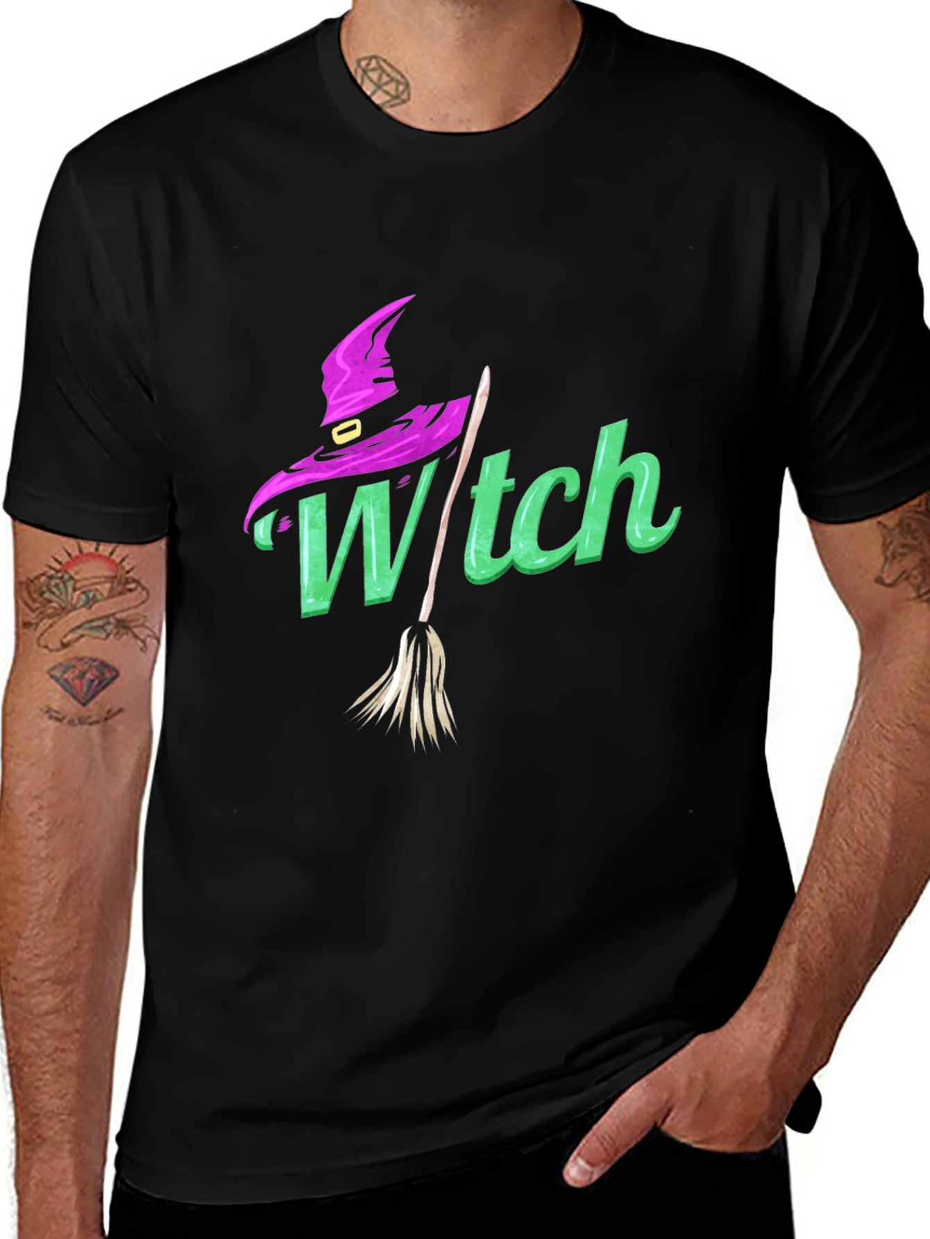 Black Witch T-Shirt - Halloween Apparel main image
