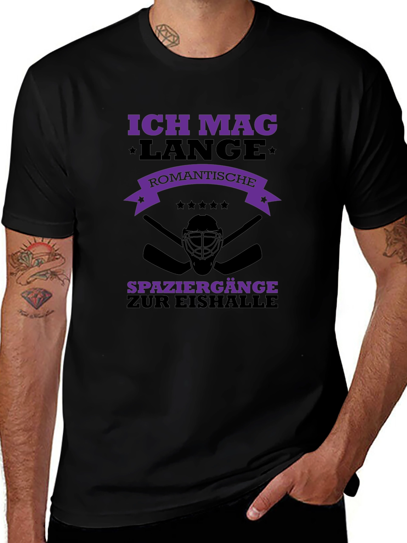 Variant 5 of Ich Mag Lange Ice Hockey T-Shirt