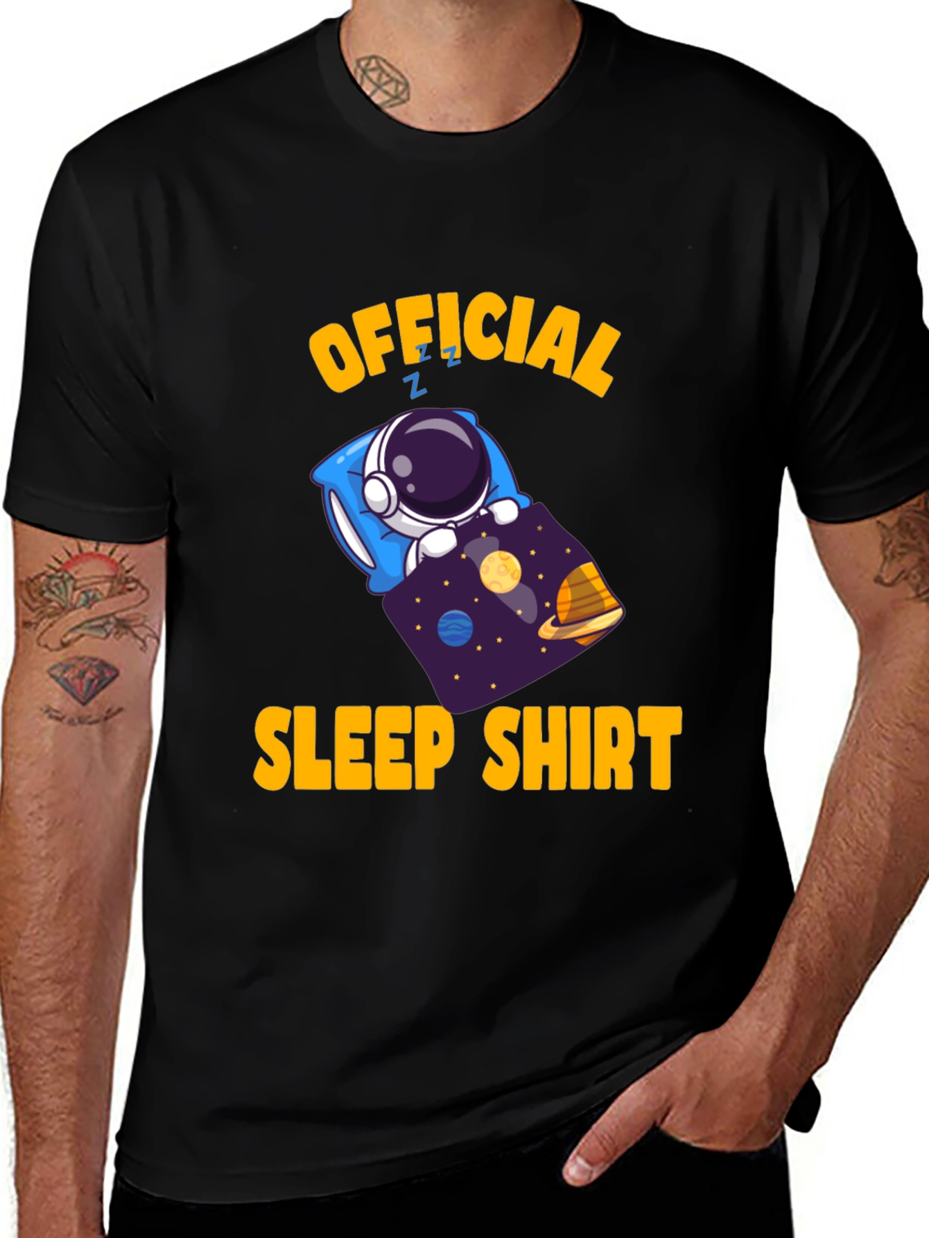 Variant 27 of Official Sleep Shirt - Astronaut in Space Funny T-Shirt