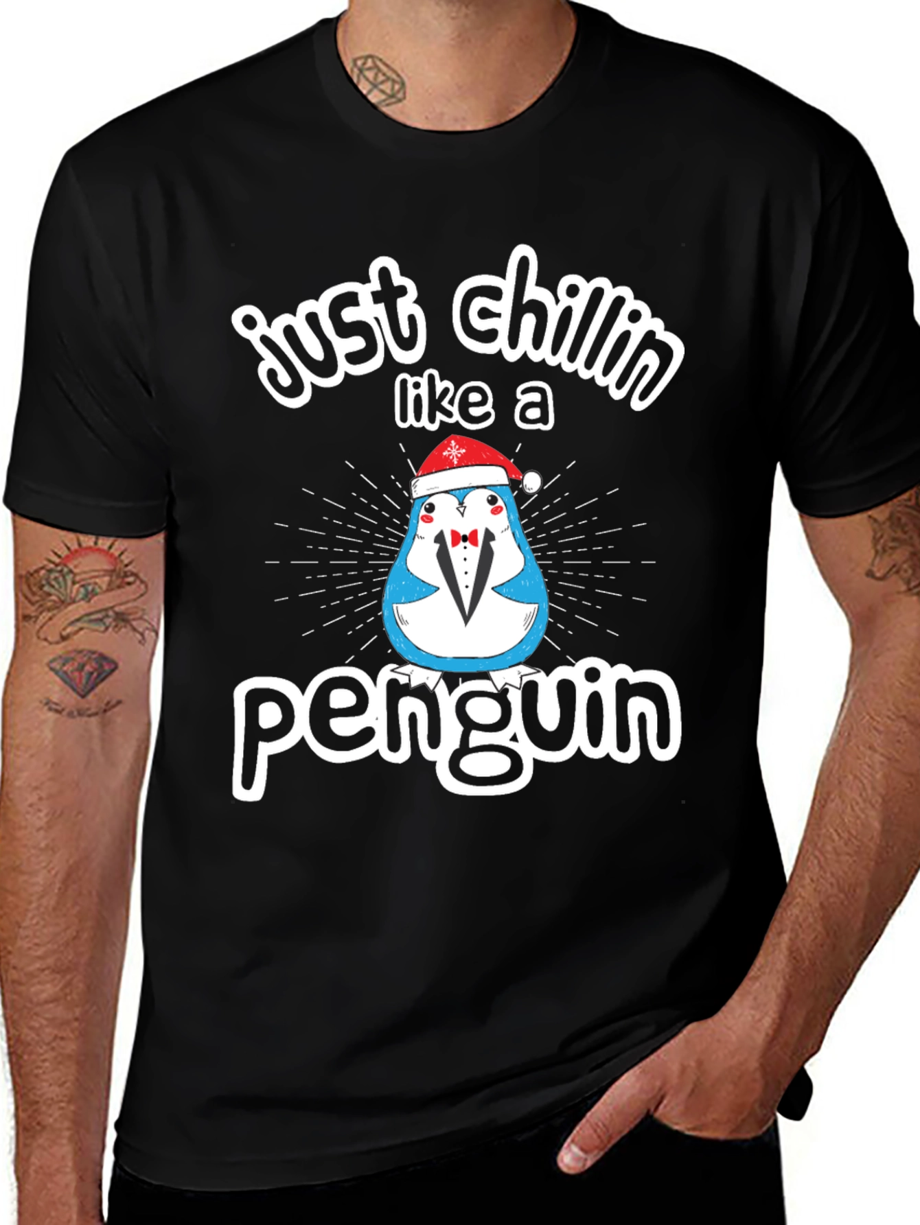 Variant 14 of Just Chillin' Like a Penguin Graphic Tee