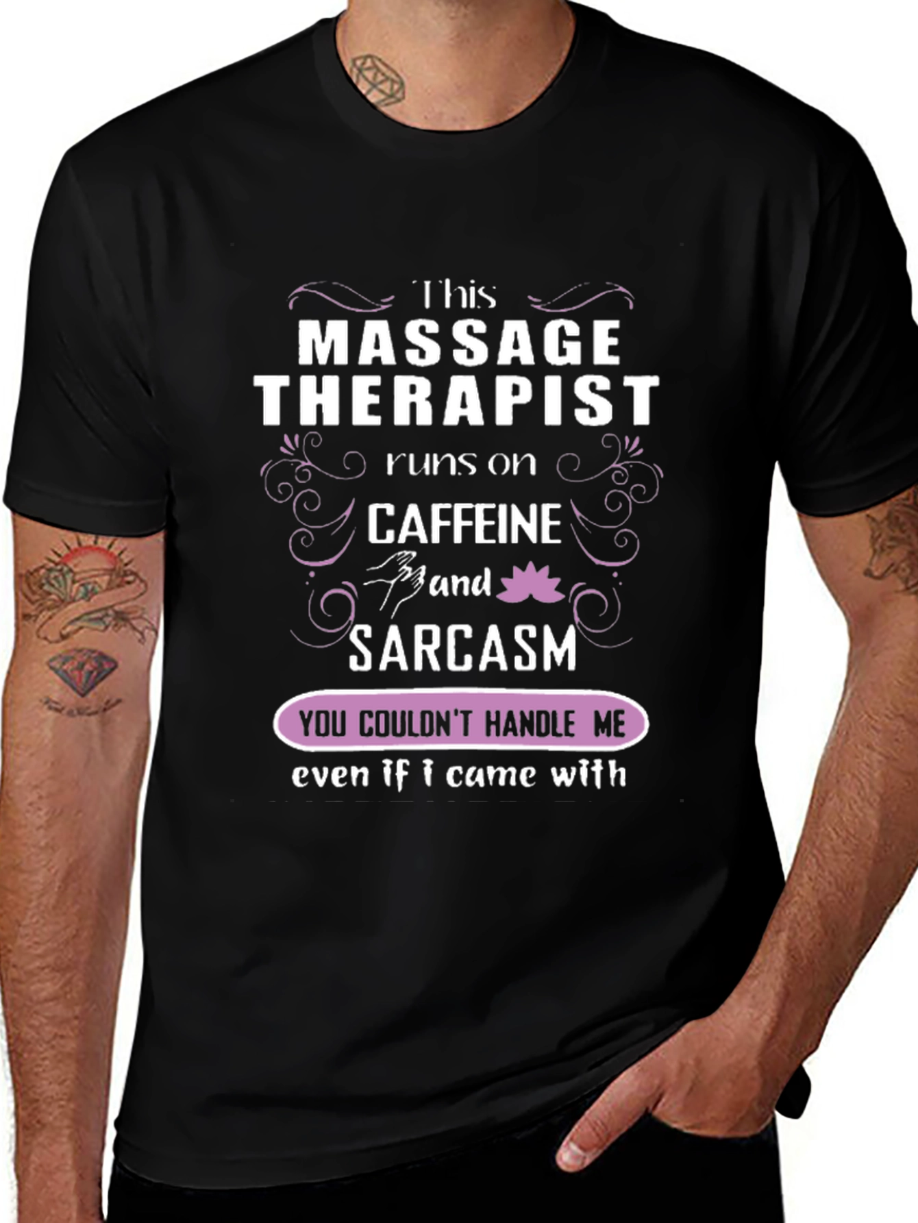 Variant 5 of Massage Therapist Caffeine & Sarcasm T-Shirt