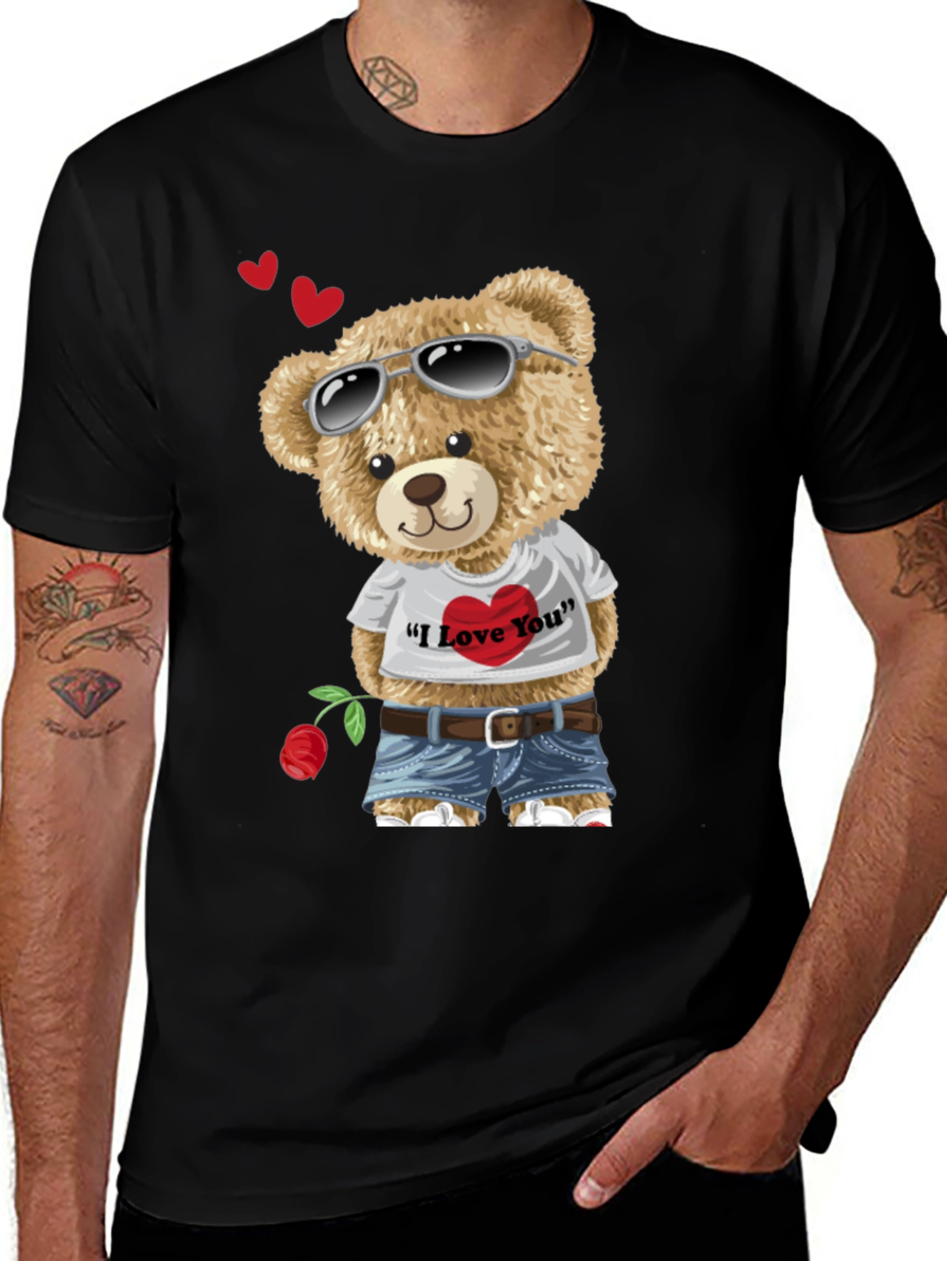 Variant 24 of Teddy Bear 'I Love You' Graphic T-Shirt