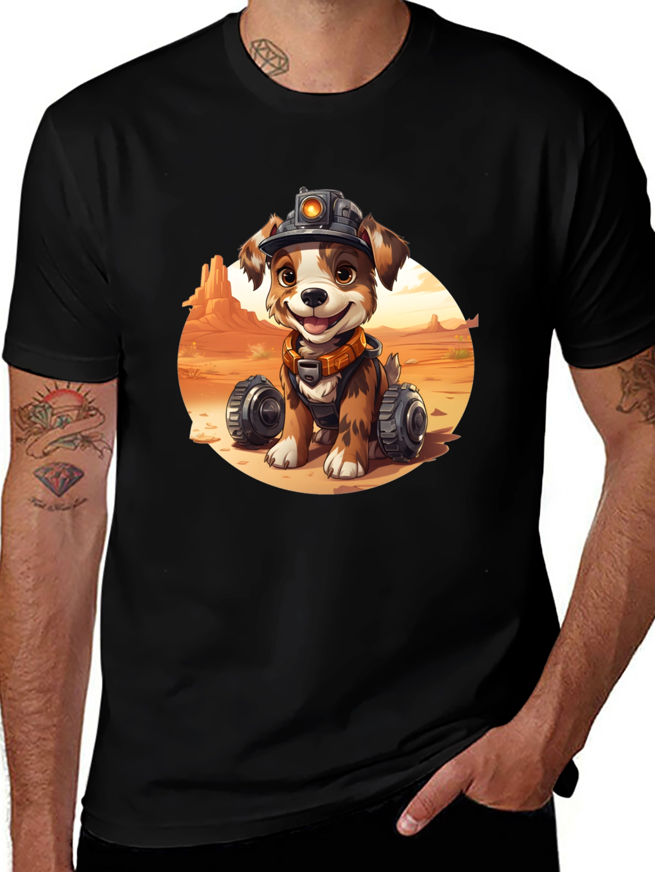 Variant 6 of Cartoon Dog Miner T-Shirt