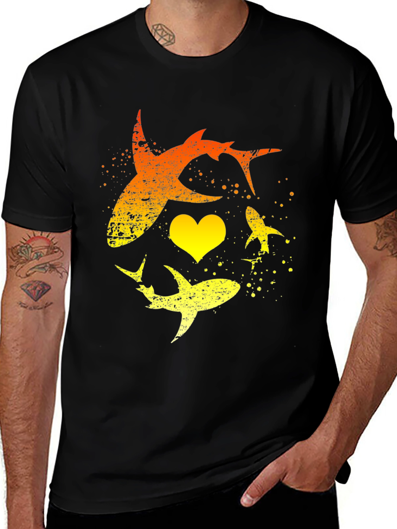 Variant 20 of Shark Heart Graphic T-Shirt