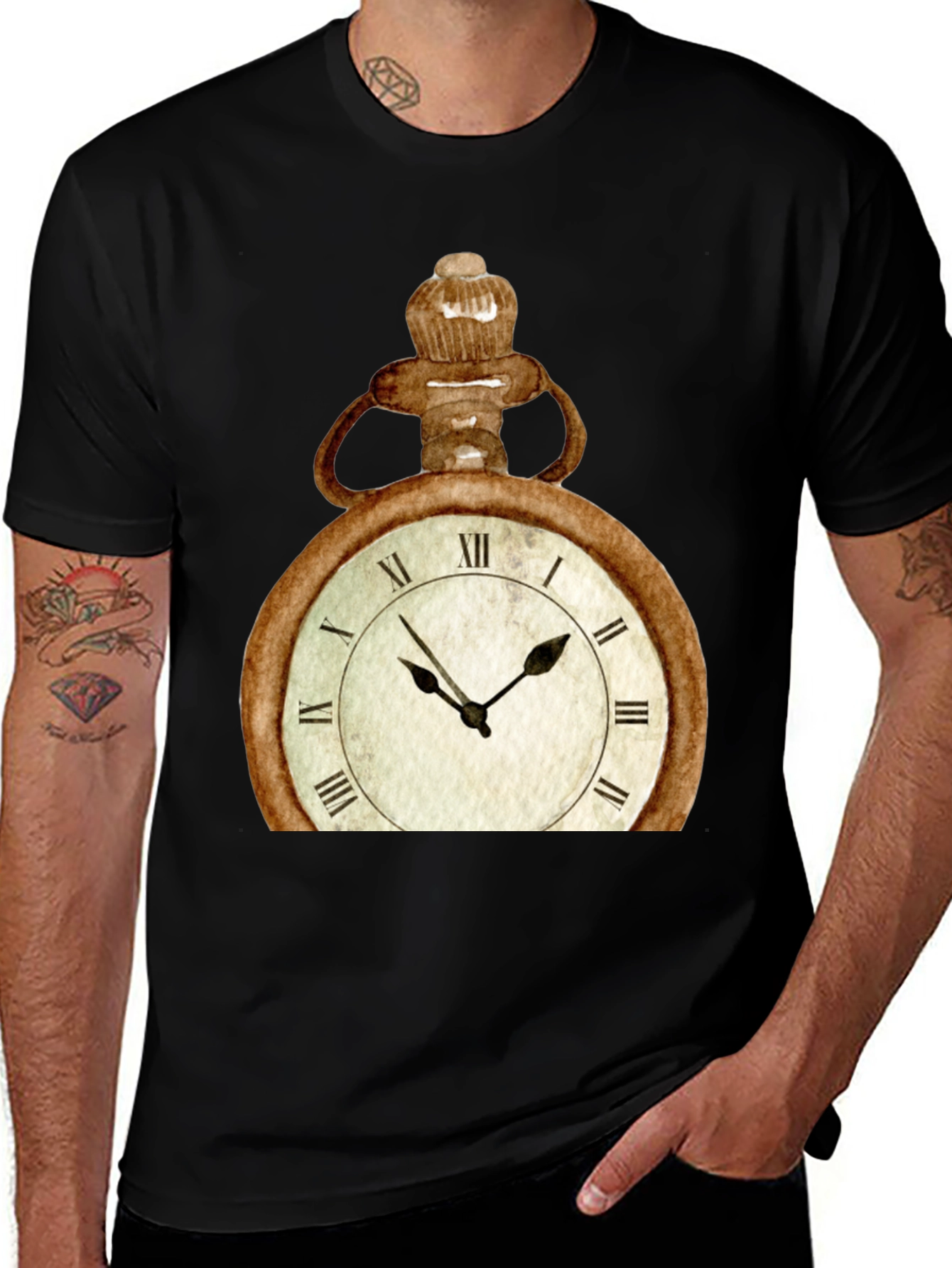 Variant 15 of Vintage Pocket Watch Graphic Tee - Unique Design