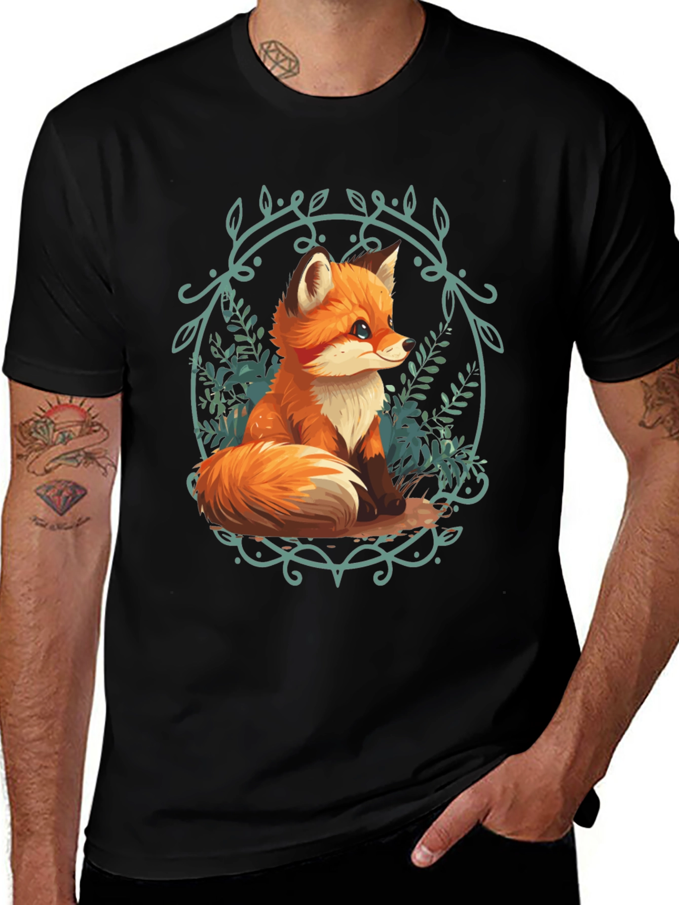 Variant 2 of Fox Graphic T-Shirt - Nature Lover Tee