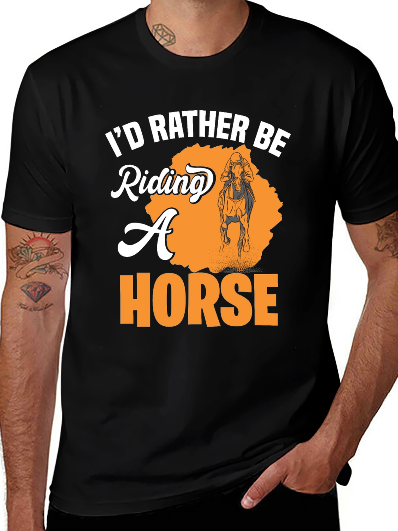 Variant 27 of I'd Rather Be Riding A Horse T-Shirt