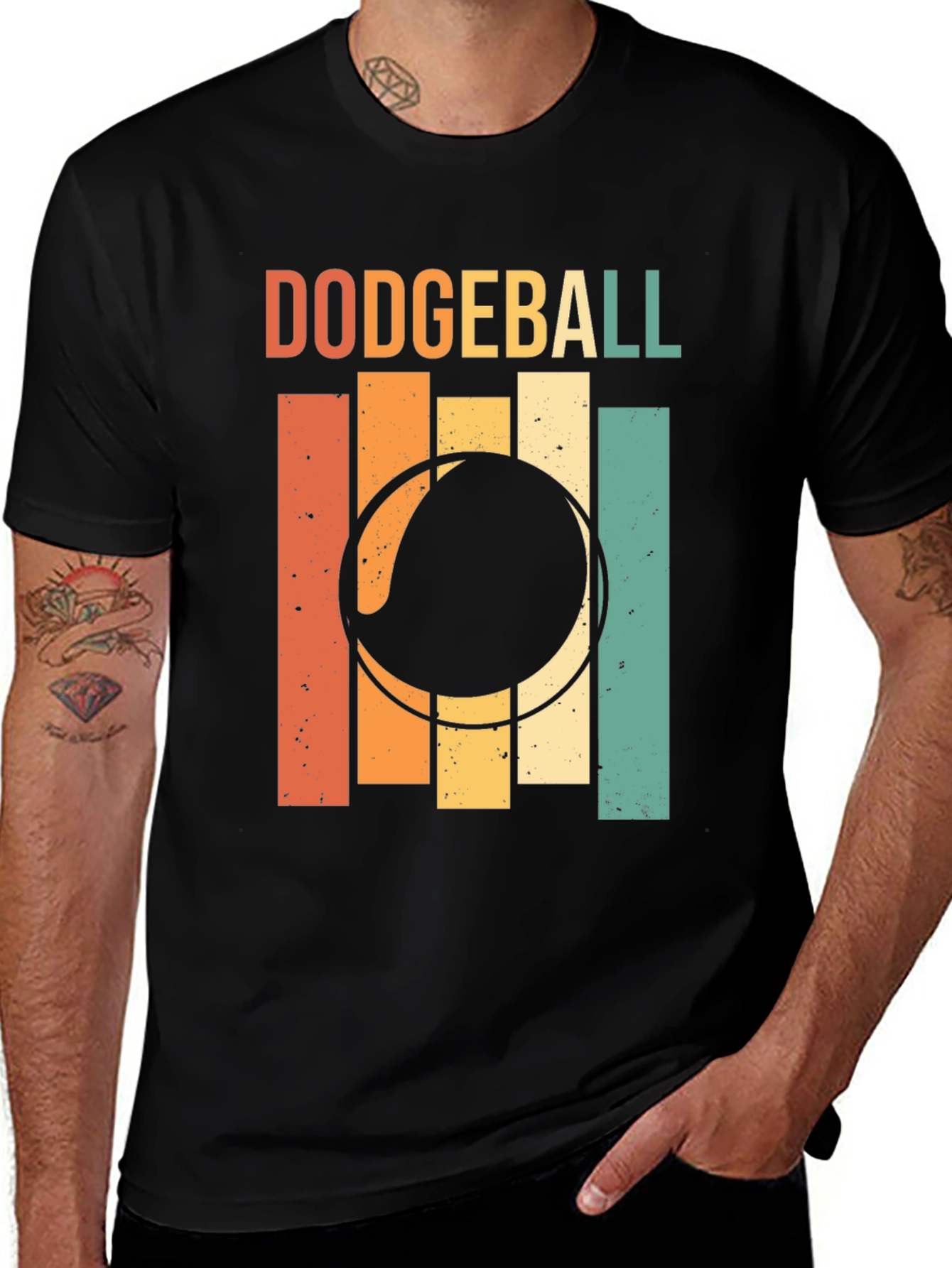 Variant 11 of Retro Dodgeball Graphic T-Shirt - Vintage Style Ball Tee
