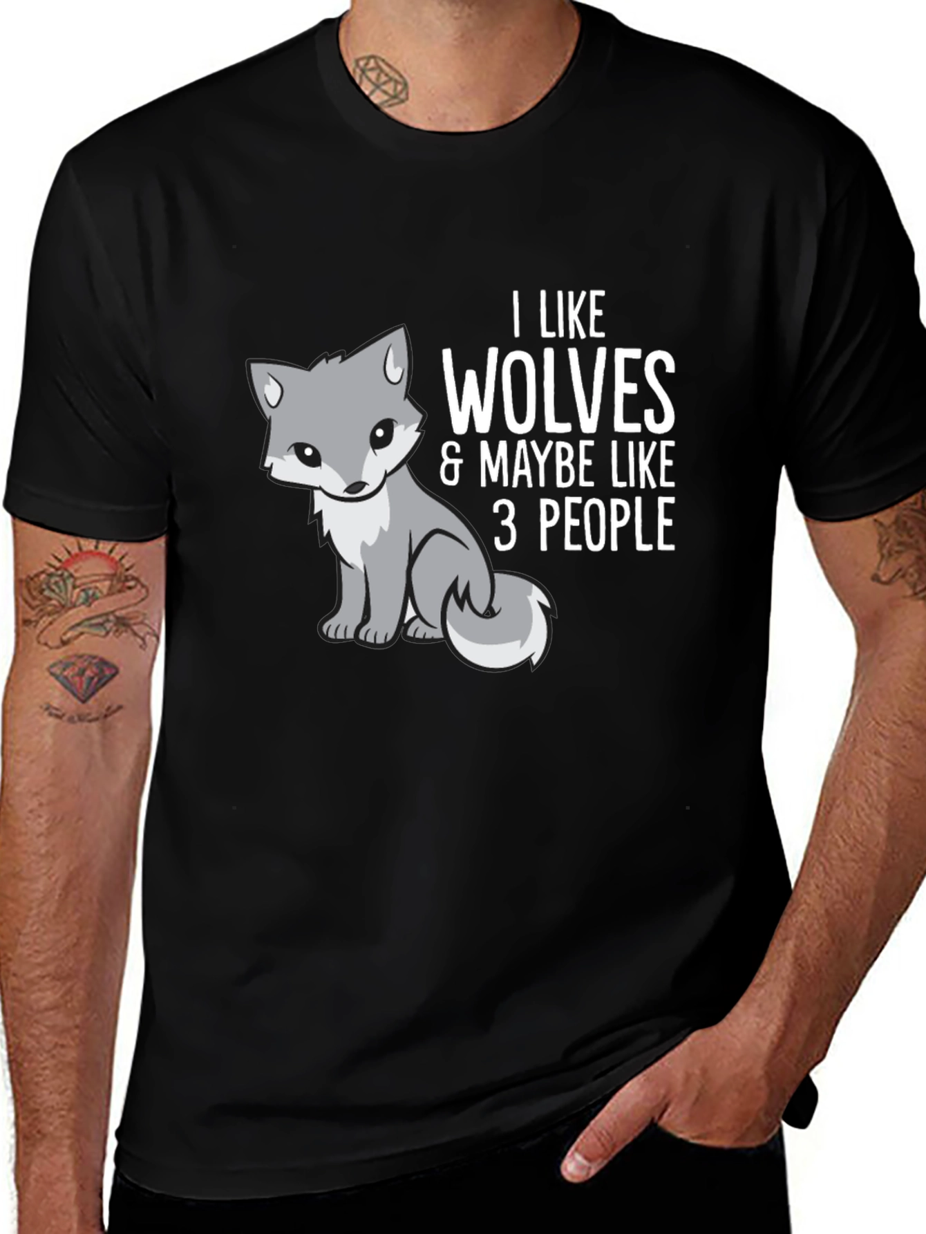Variant 11 of I Like Wolves T-Shirt - Funny Animal Lover Tee