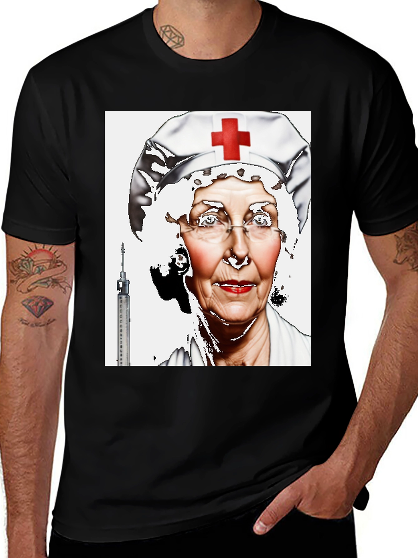 Variant 30 of Nurse Graphic T-Shirt - Spooky Humor Tee