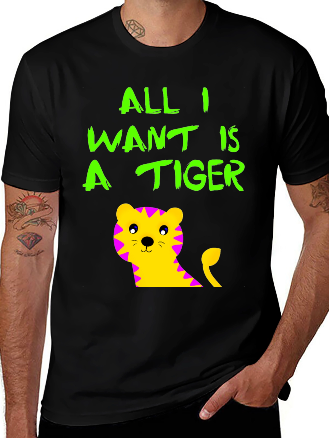 Variant 4 of All I Want is a Tiger T-Shirt - Cute Animal Tee
