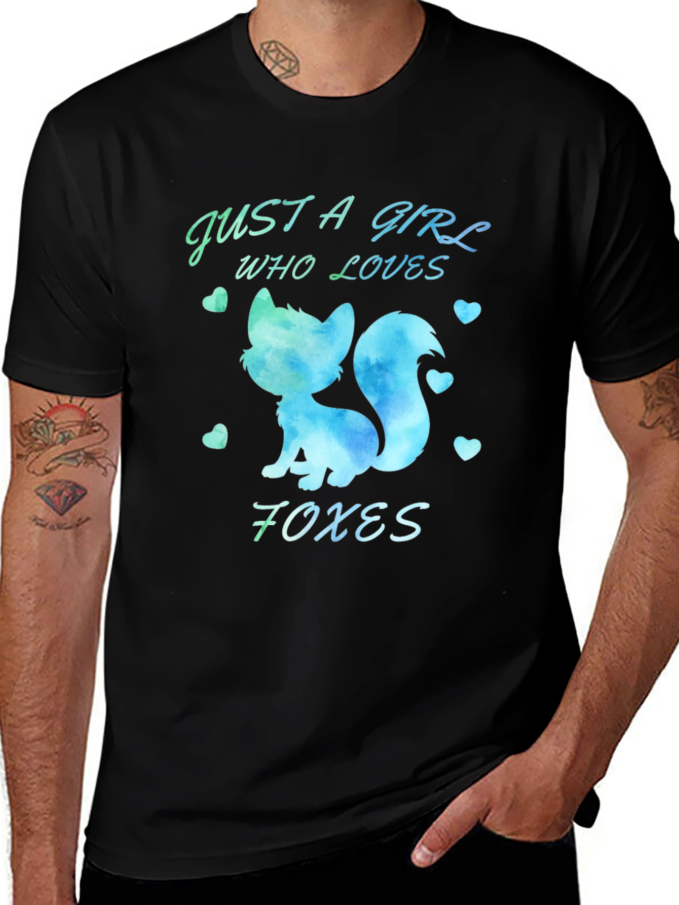 Variant 2 of Just a Girl Who Loves Foxes T-Shirt - Cute Animal Tee