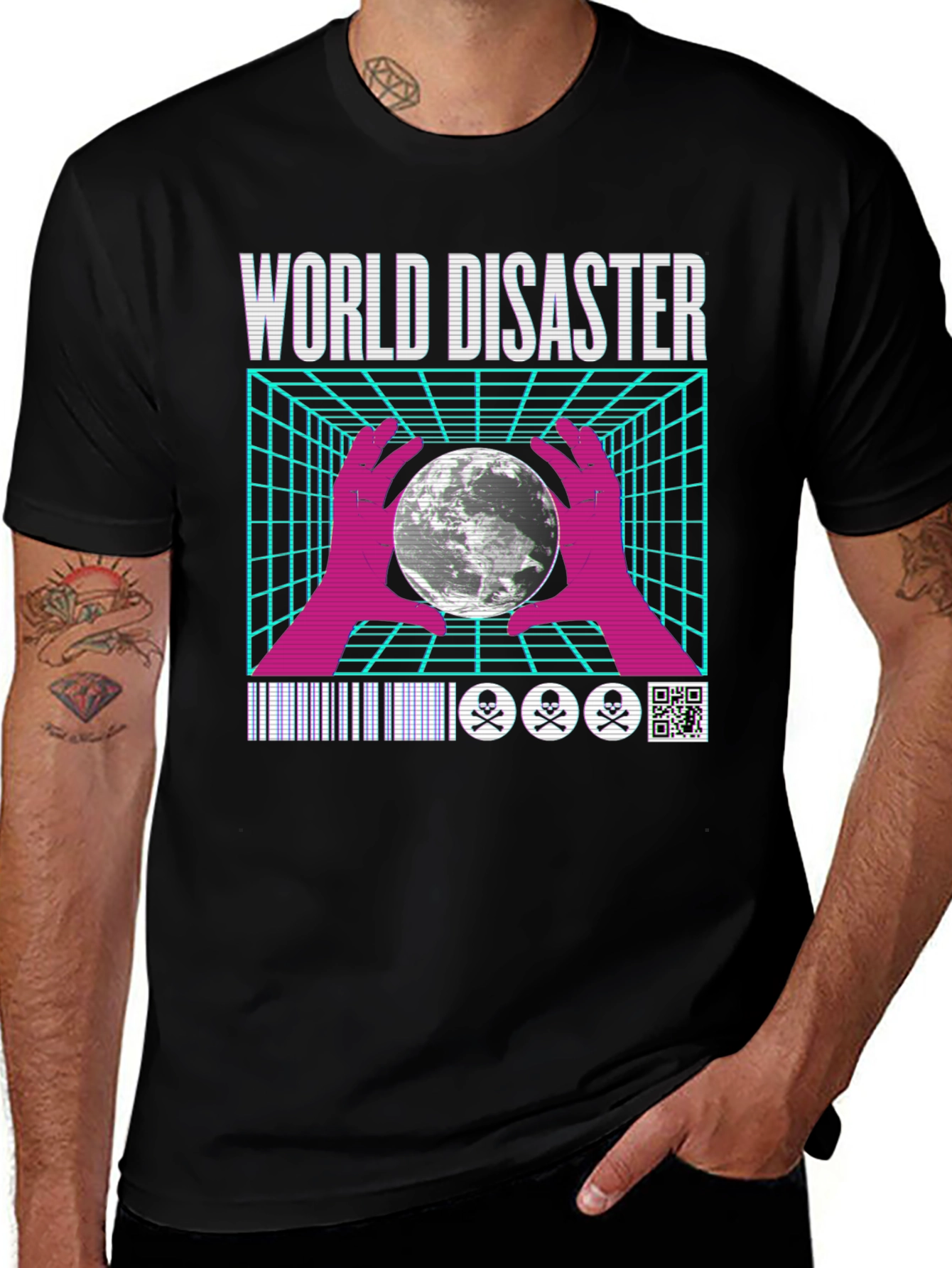 Variant 17 of World Disaster Graphic Tee - Retro Aesthetic