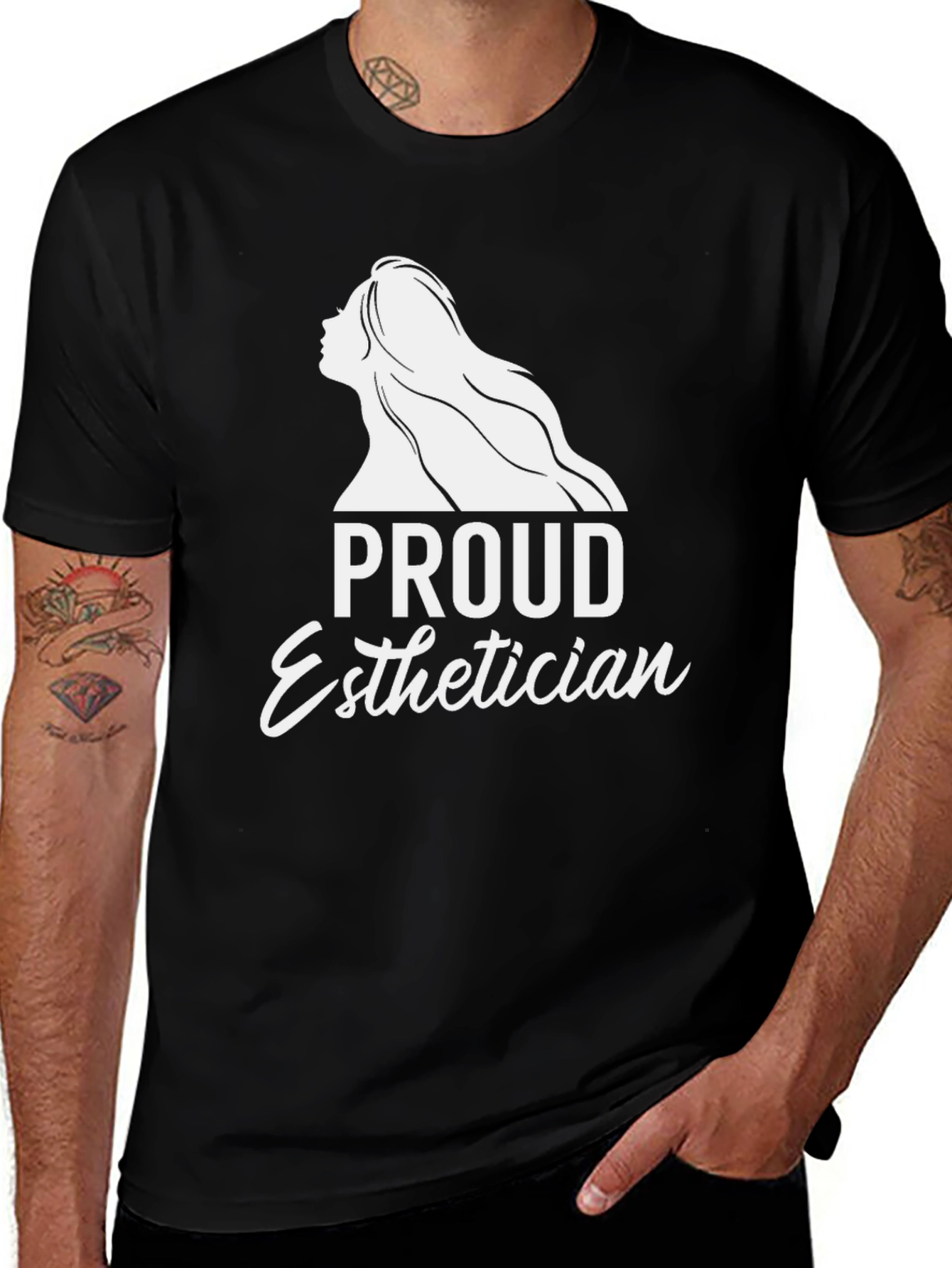 Variant 3 of Proud Esthetician Graphic Tee - Black Unisex T-Shirt