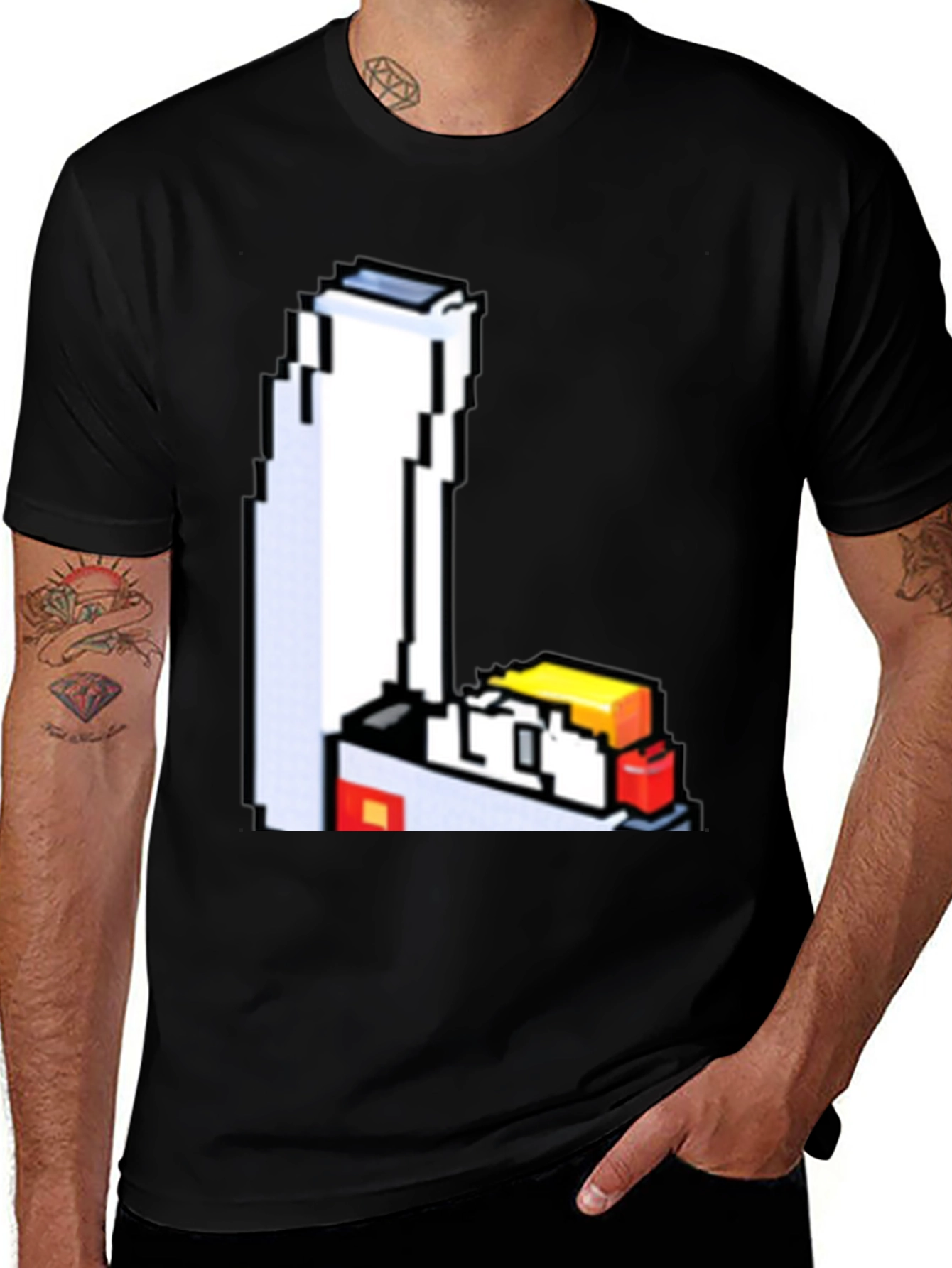 Variant 7 of 8-Bit Lighter Graphic Tee - Retro Style