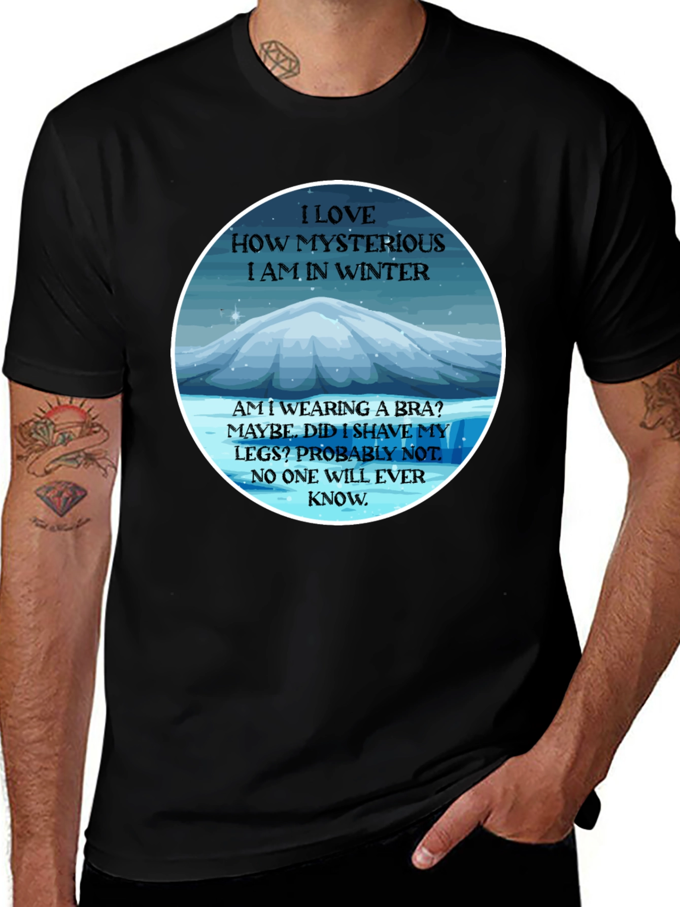 Variant 12 of Mysterious Winter T-Shirt - Funny Slogan Tee