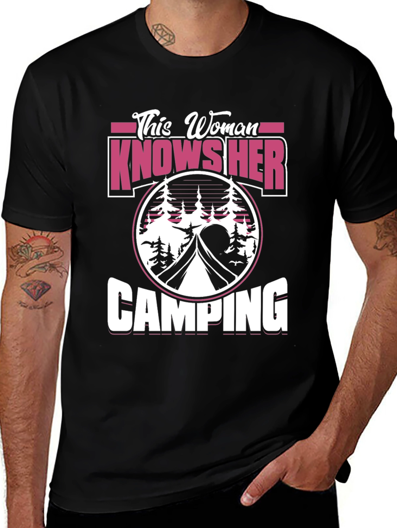Variant 18 of This Woman Knows Her Camping T-Shirt