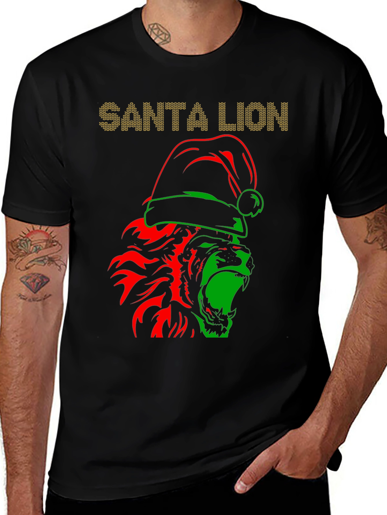 Variant 9 of Santa Lion Graphic T-Shirt