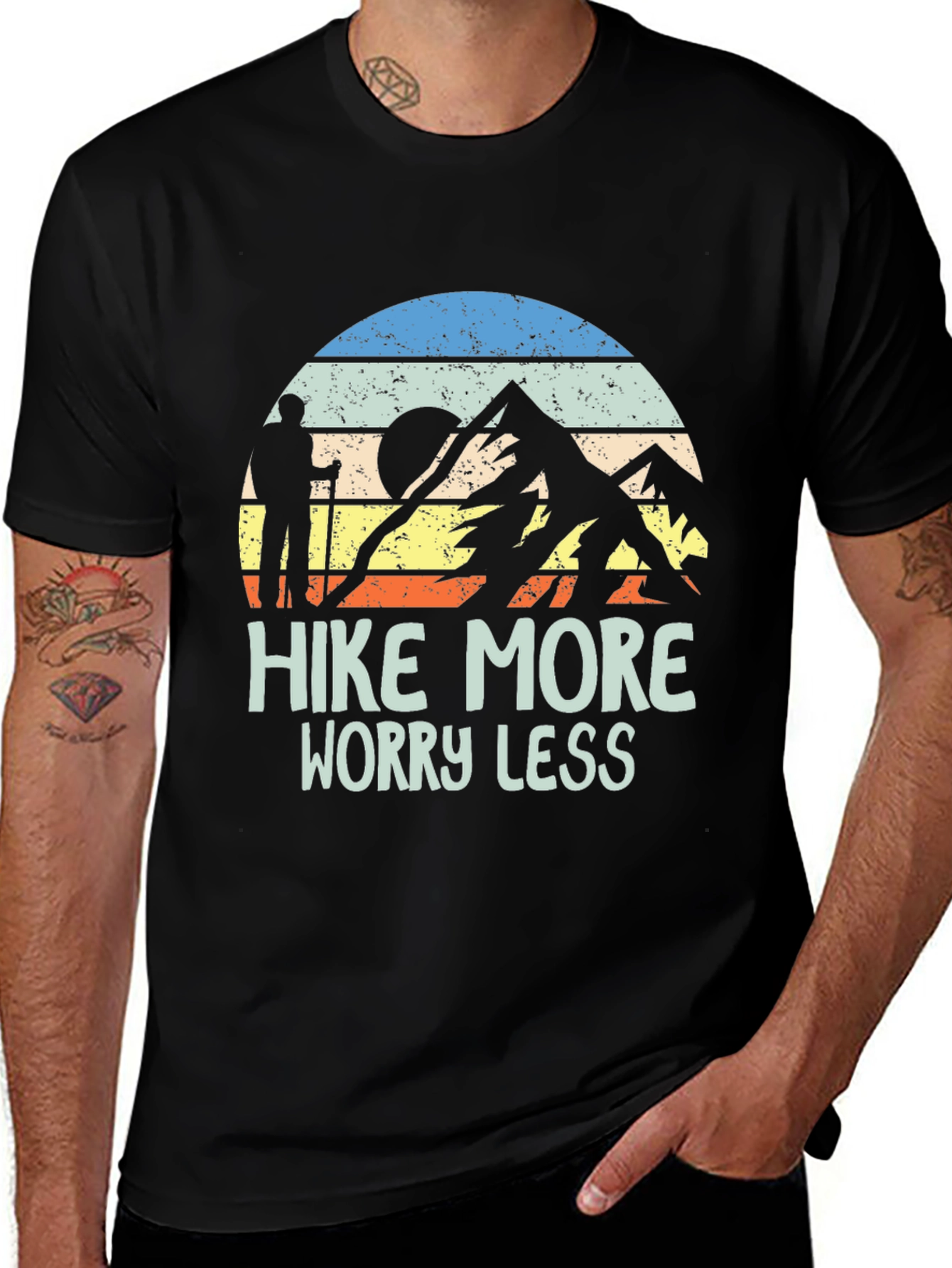 Variant 4 of Hike More Worry Less Graphic Tee