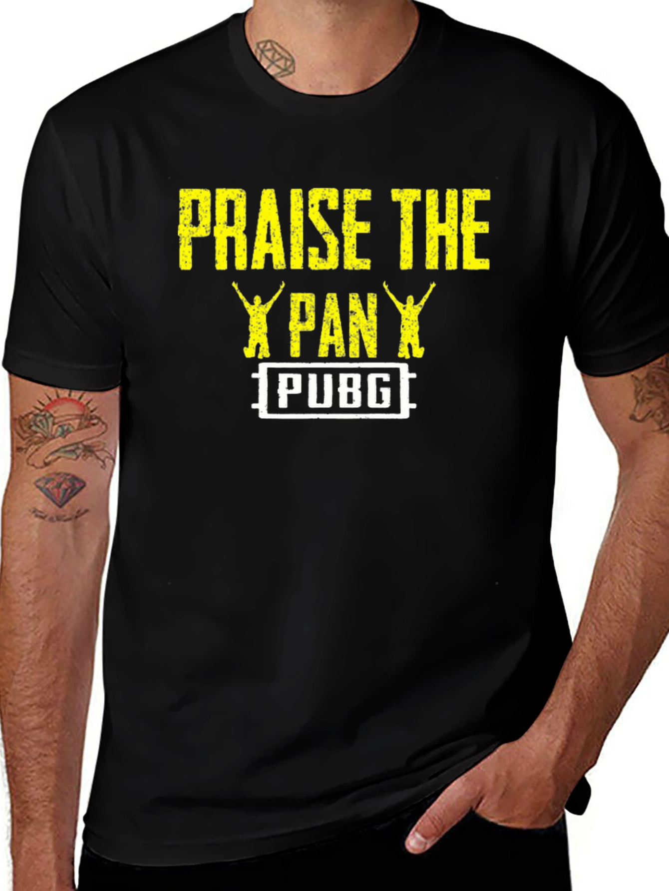 Praise the Pan PUBG T-Shirt - Black Cotton Tee