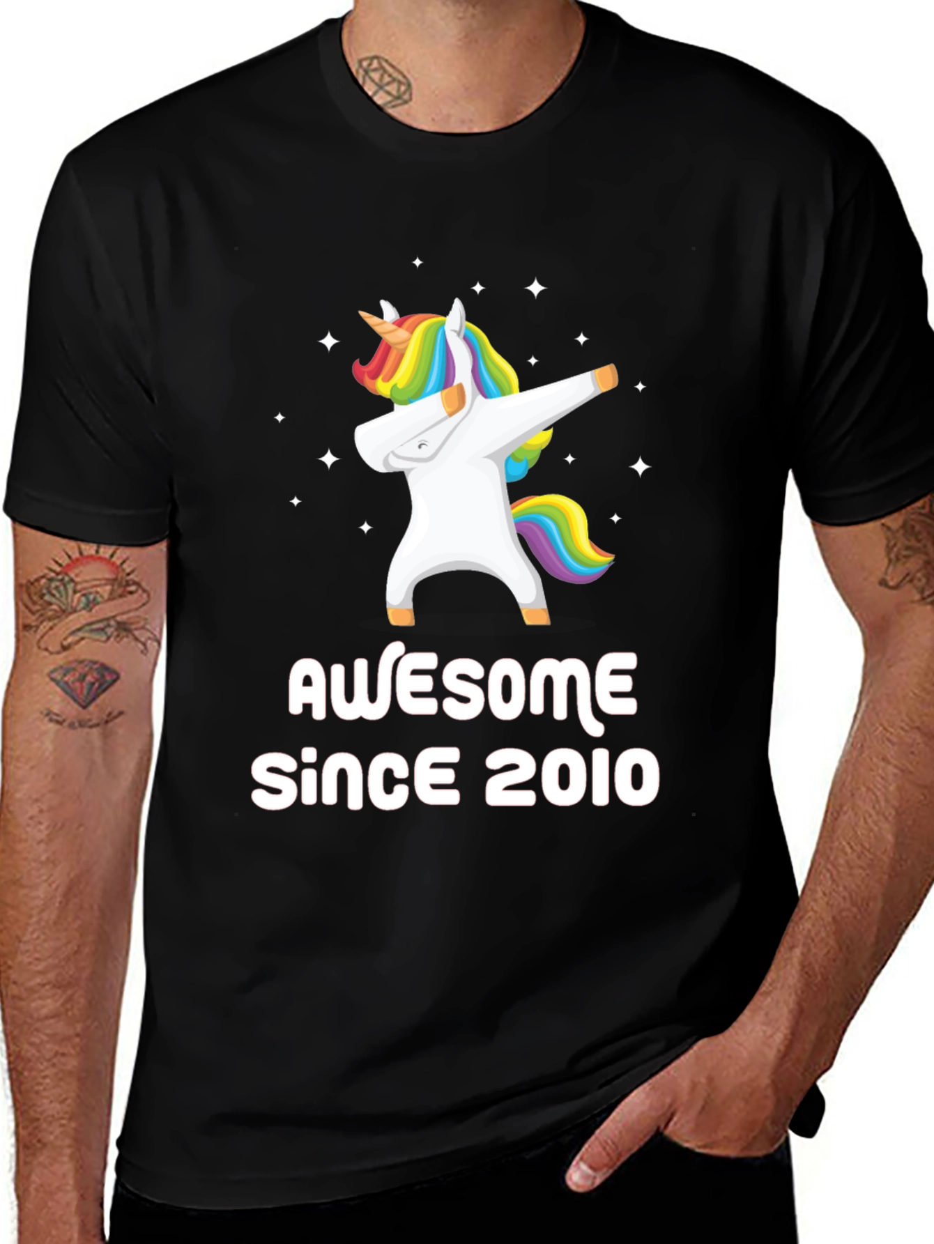 Variant 8 of Awesome Since 2010 Unicorn Dabbing T-Shirt