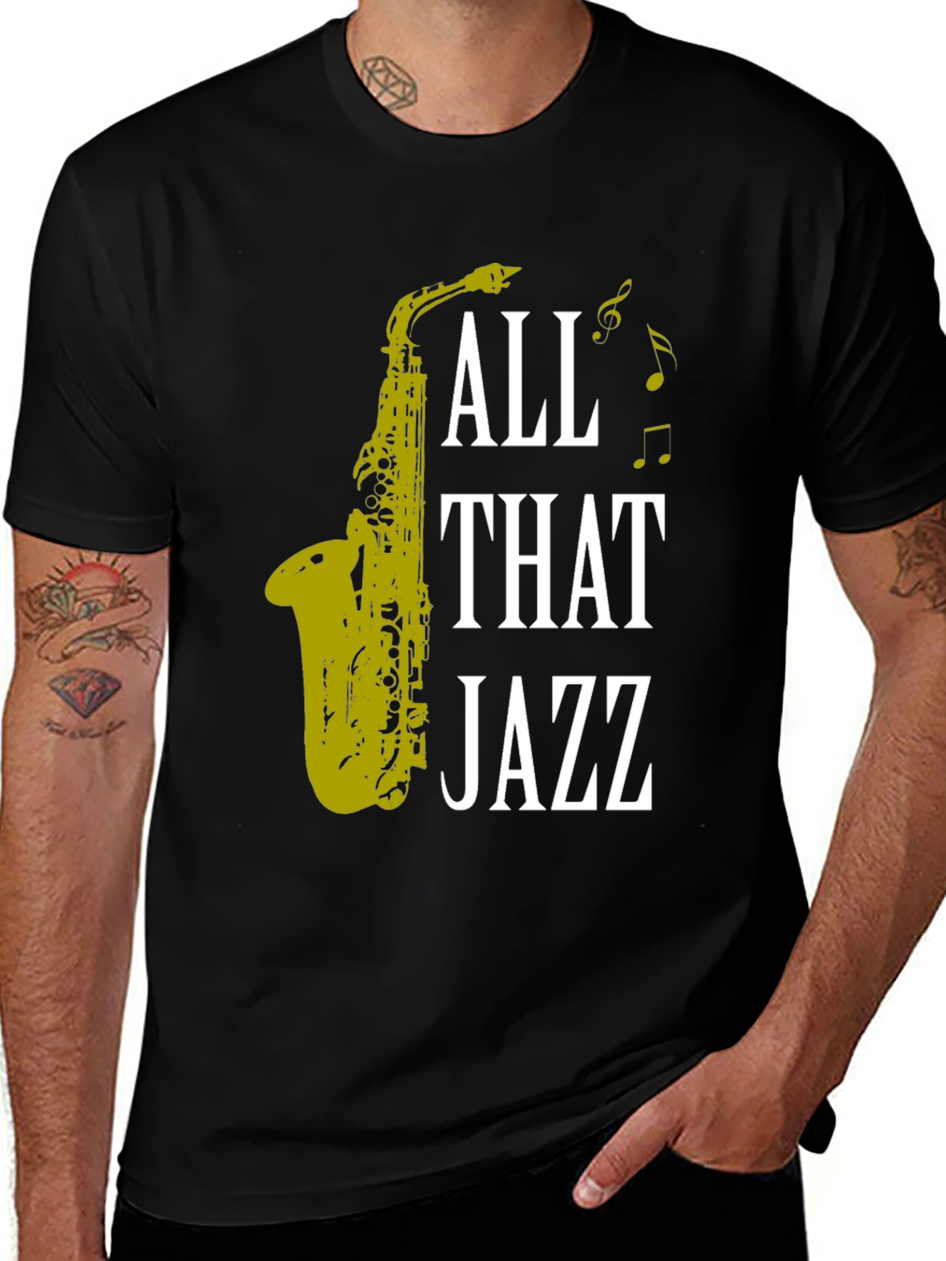 Variant 23 of All That Jazz Graphic Tee - Music Lover's T-Shirt