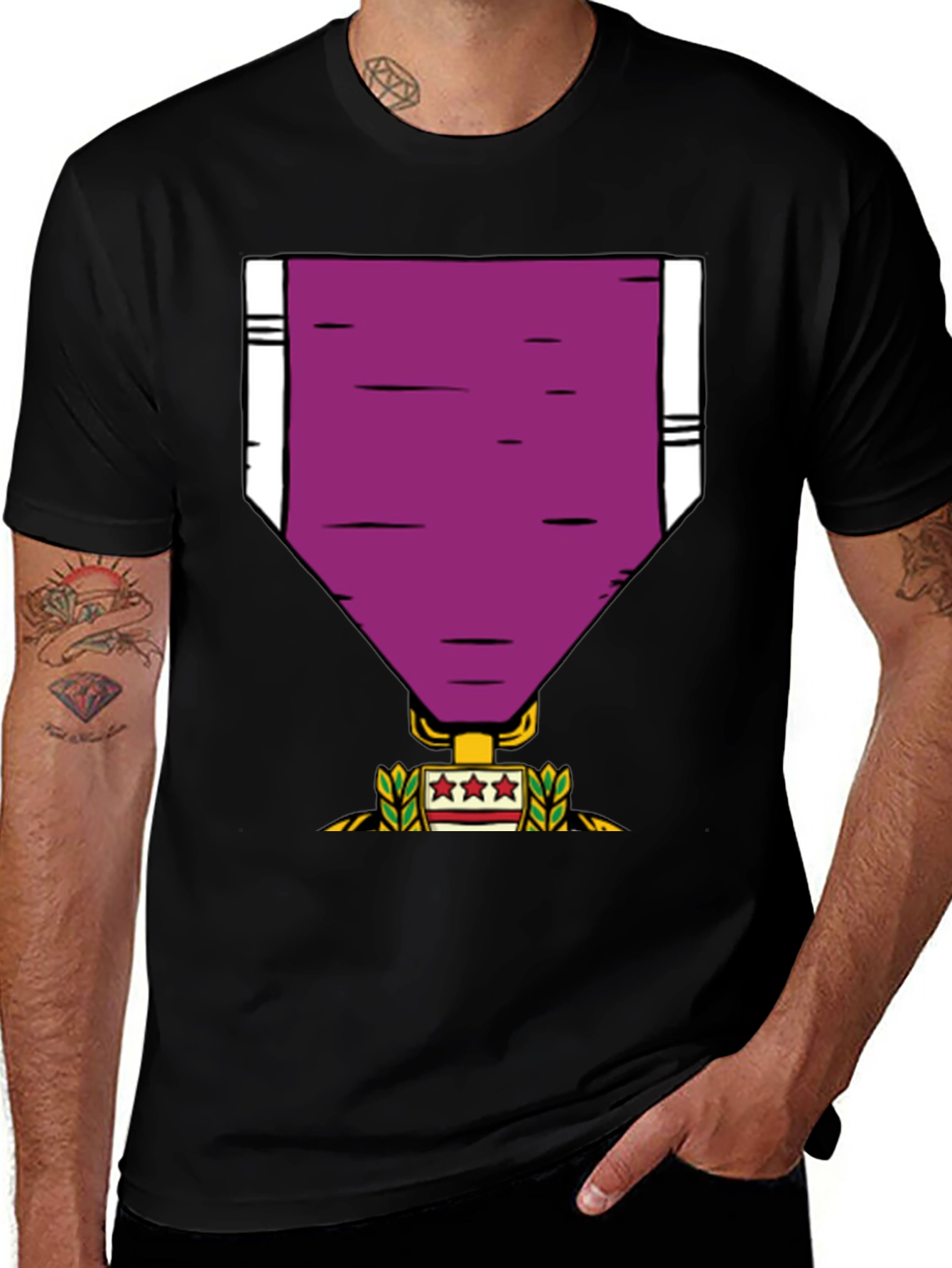 Purple Heart Medal Graphic Tee - Patriotic T-Shirt