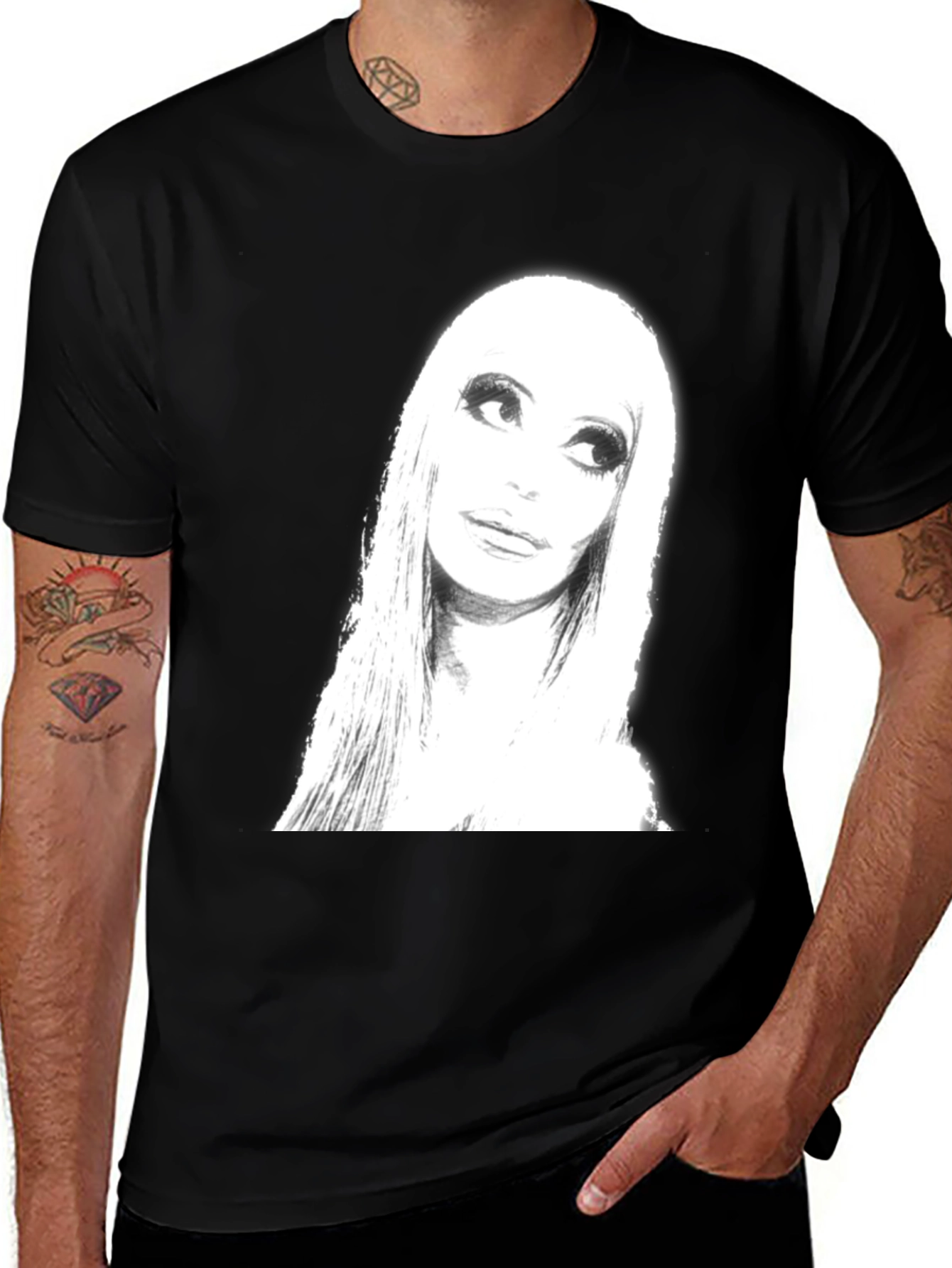 Variant 15 of Versace Portrait Black T-Shirt