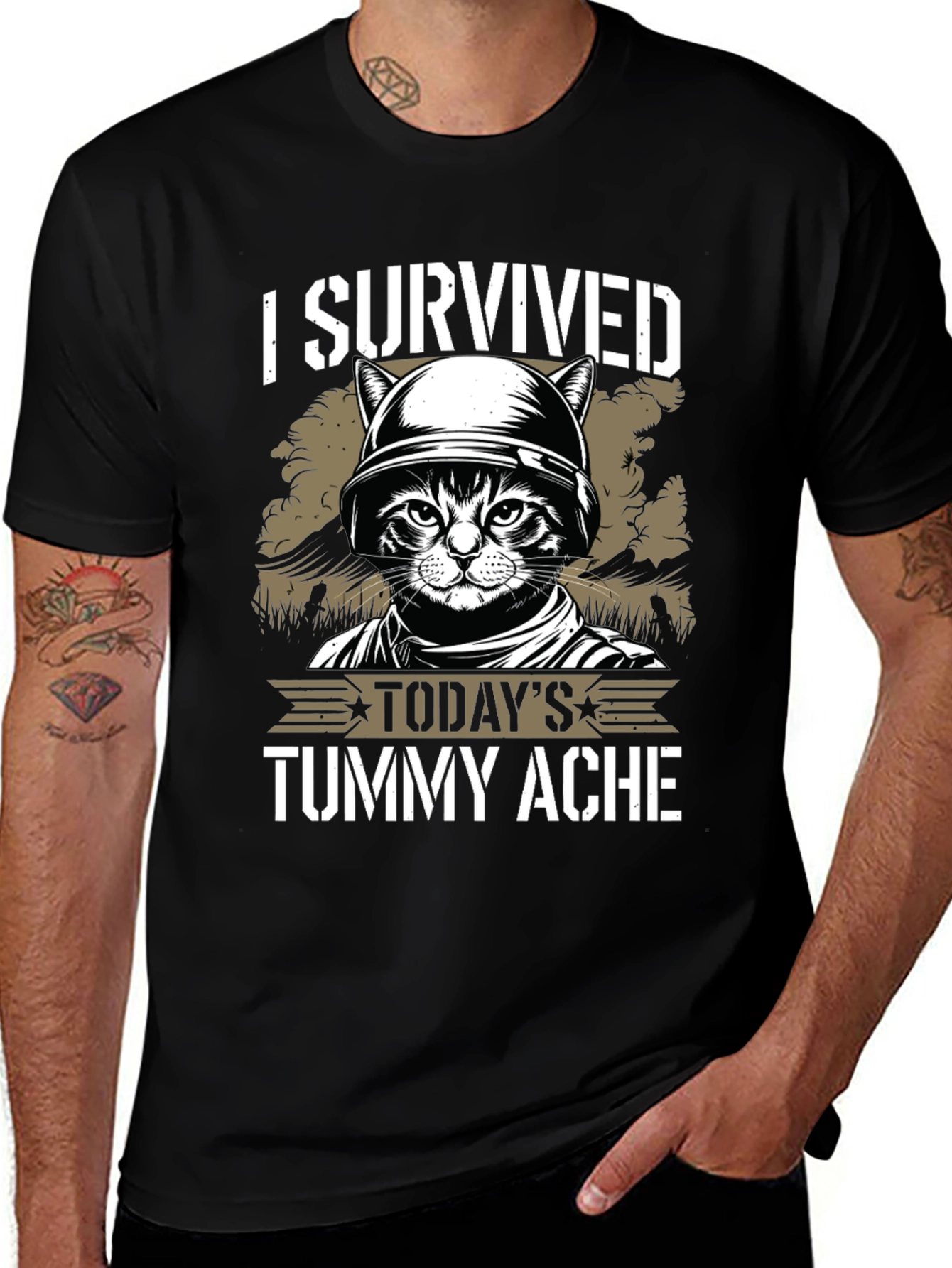 Variant 7 of I Survived Tummy Ache Cat T-Shirt