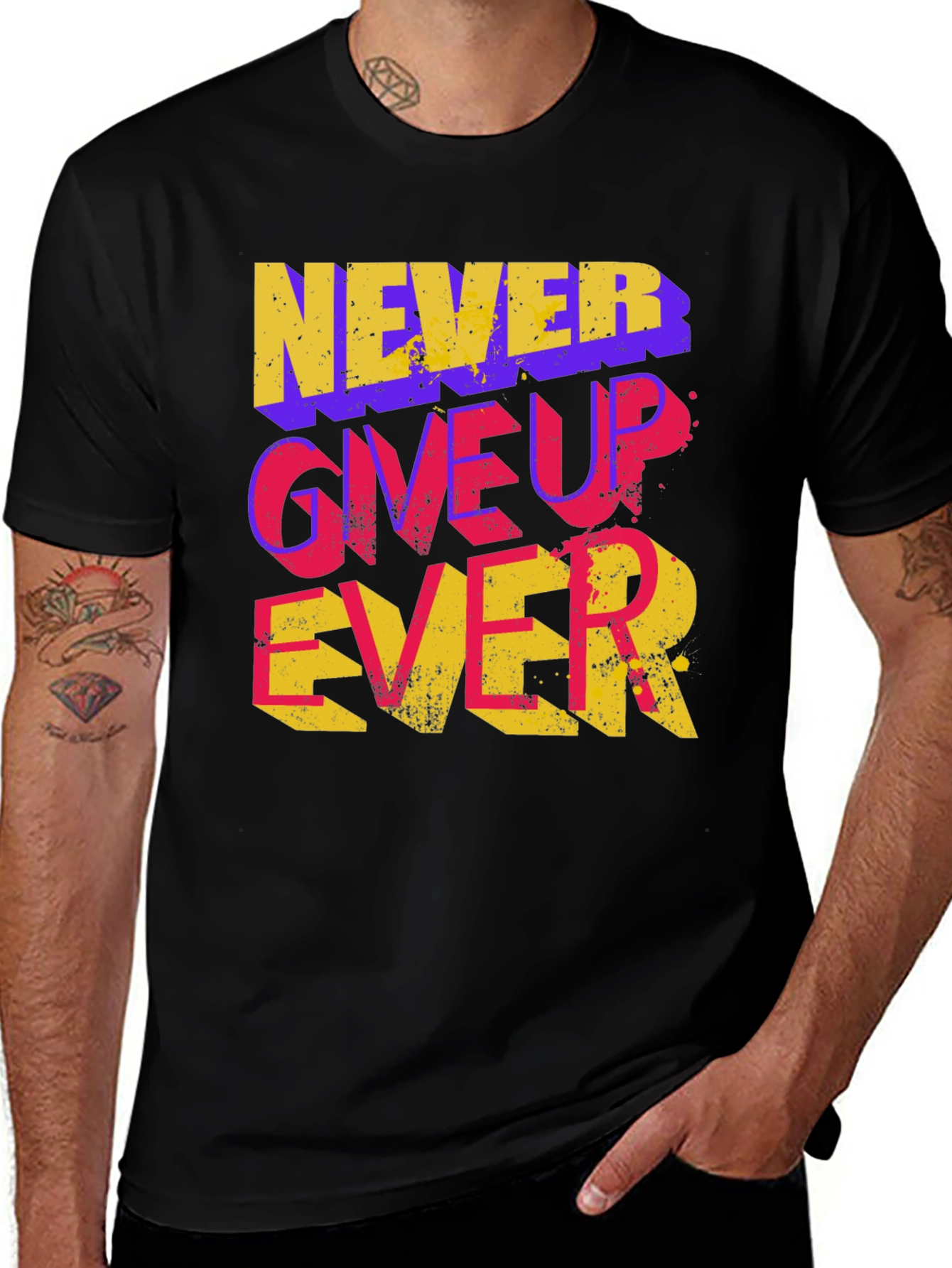 Variant 20 of Never Give Up Ever Graphic Tee