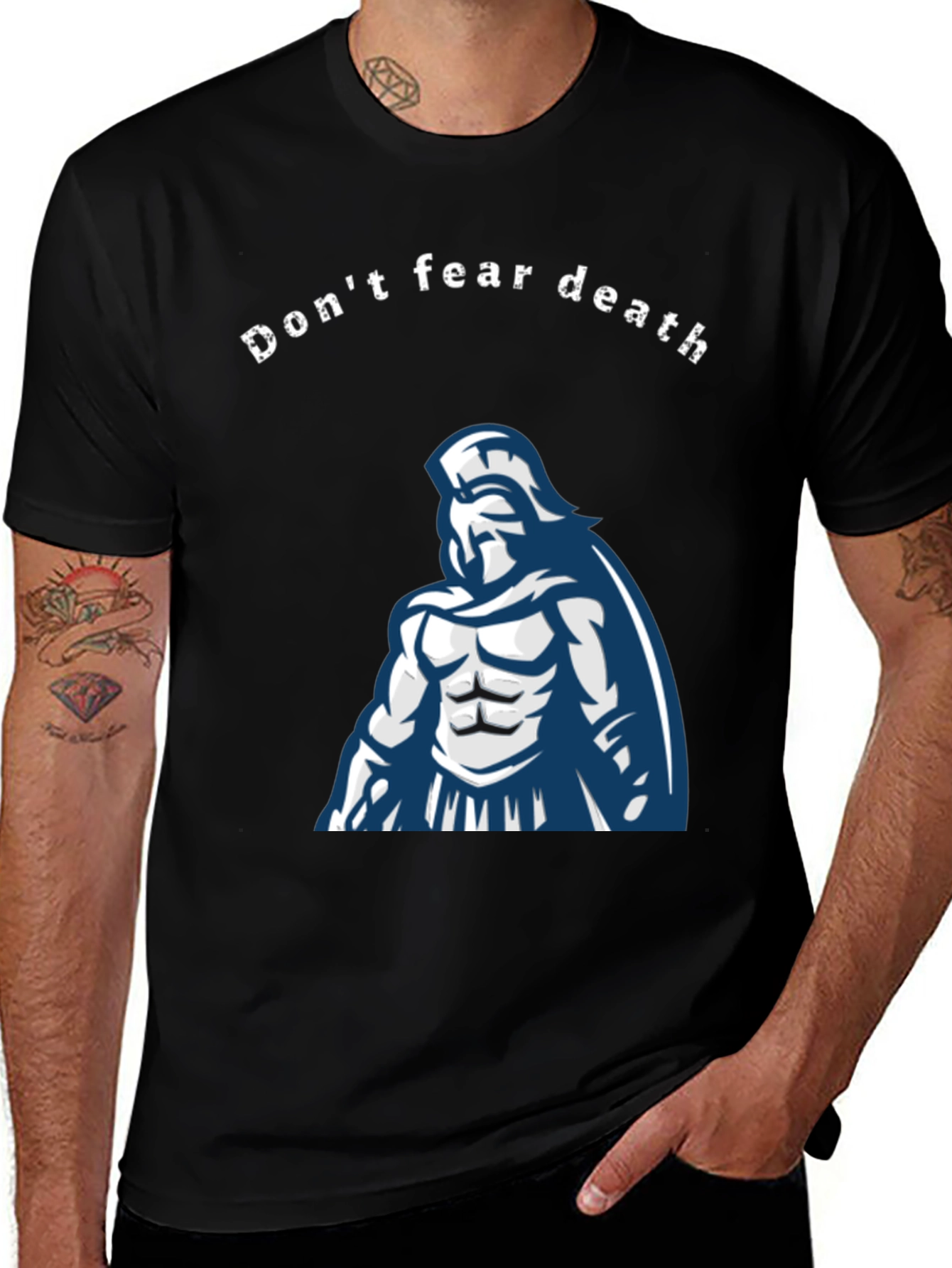 Variant 18 of Don't Fear Death Spartan Warrior Graphic Tee