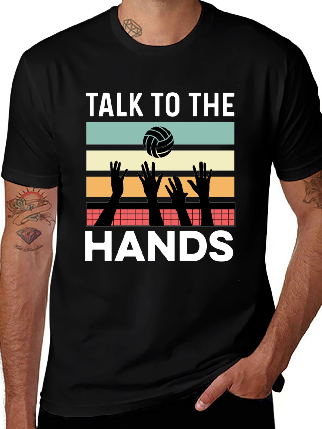 Variant 15 of Talk To The Hands Volleyball Graphic Tee